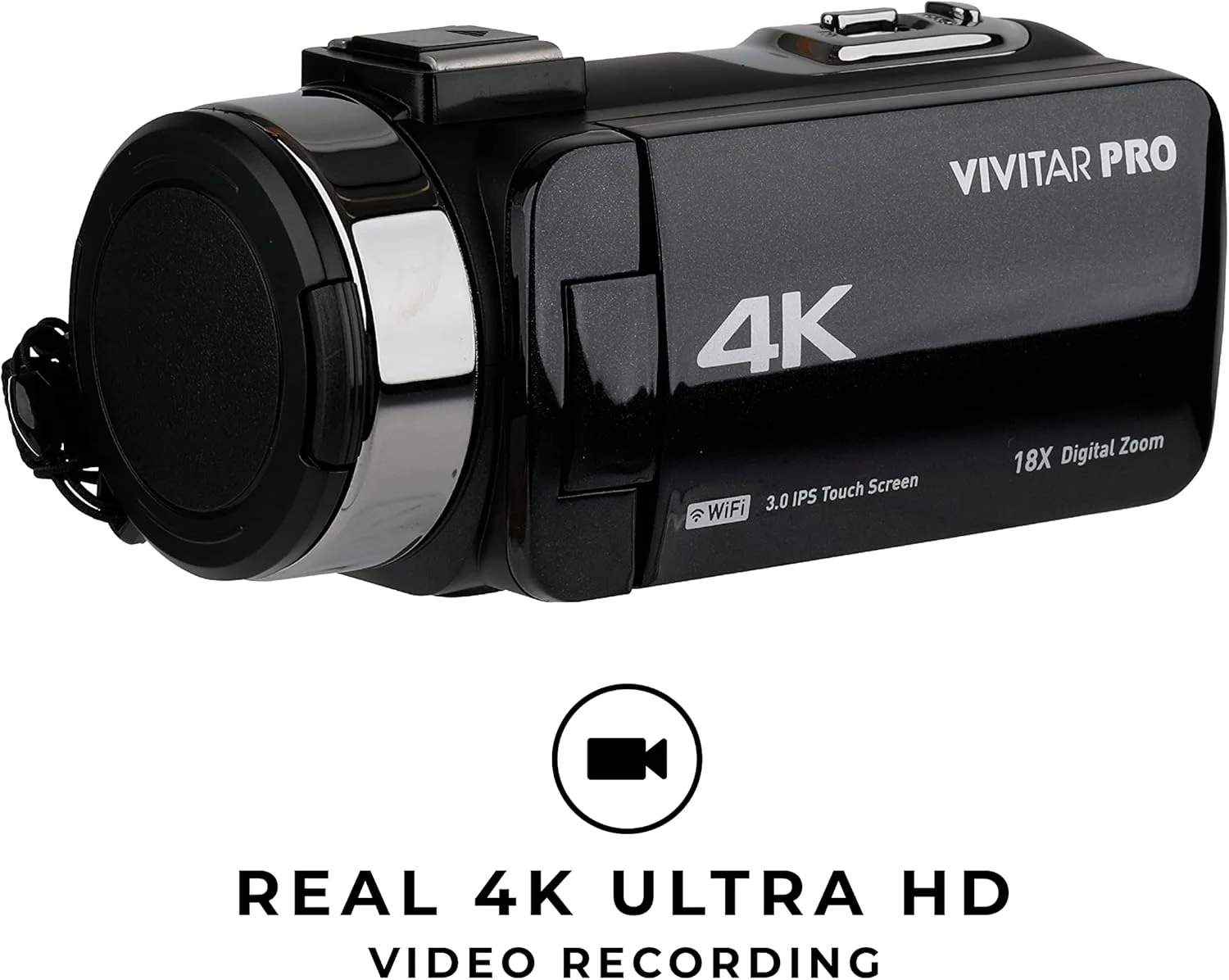 دوربین فیلمبرداری 4K ویویتار، دوربین فیلمبرداری Ultra HD Wi-Fi، زوم دیجیتال 18 برابر، ضبط کننده ویدیویی IPS 3 اینچی، دید در شب، دوربین ولاگ با اتصال میکروفون 3.5 میلی متری، قابل شارژ، اسلات کارت SD دوربین فیلمبرداری 4K ویویتار، دوربین فیلمبرداری Ultra HD Wi-Fi، زوم دیجیتال 18 برابر، ضبط کننده ویدیویی IPS 3 اینچی، دید در شب، دوربین ولاگ با اتصال میکروفون 3.5 میلی متری، قابل شارژ، اسلات کارت SD