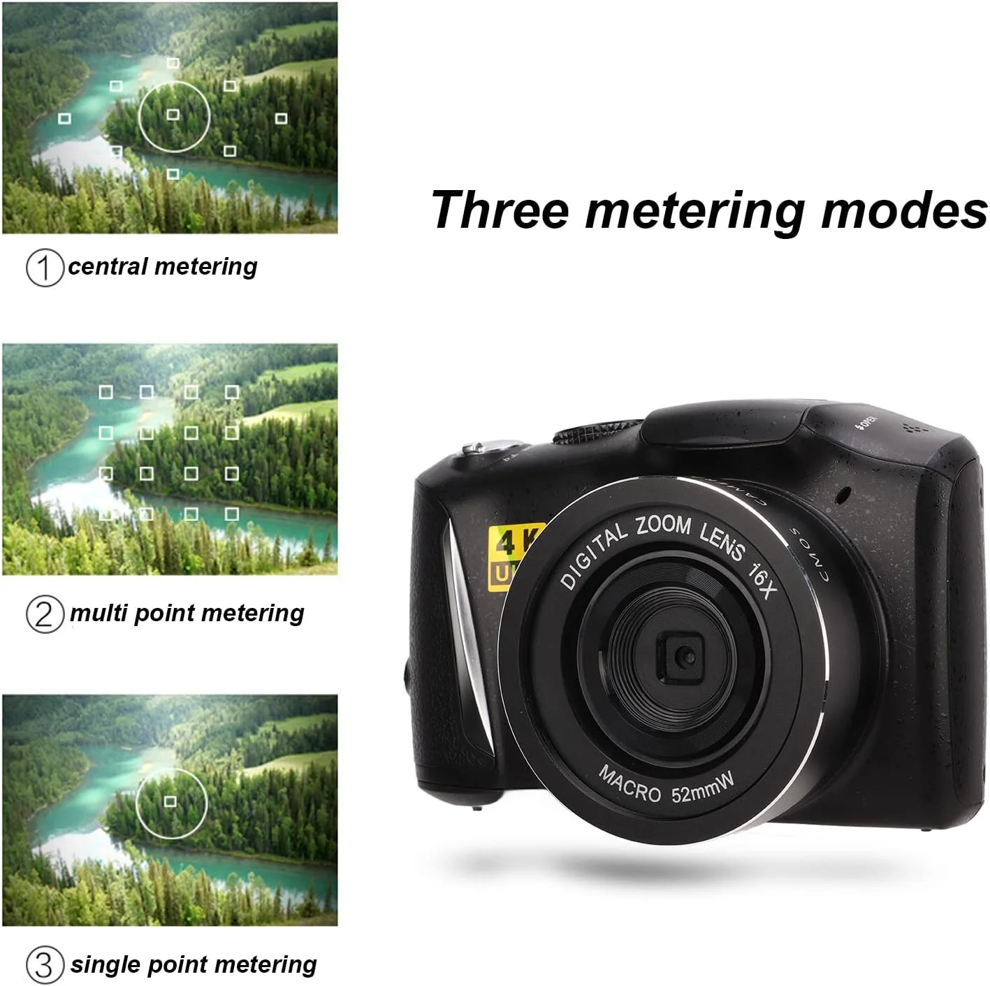 دوربین فیلمبرداری 4K برای ولاگ، دوربین دیجیتال 4K با کیفیت 48 مگاپیکسل مناسب برای سفر