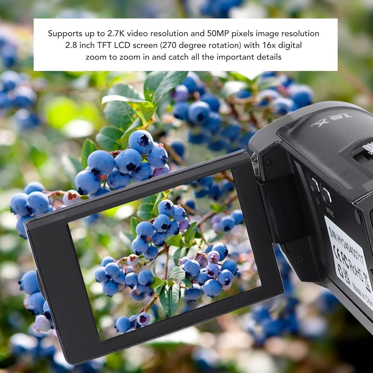 دوربین دیجیتال 2.7K 50MP، دوربین فیلمبرداری با زوم دیجیتال 16X، ضبط کننده دوربین فیلمبرداری دستی با نور پرکننده، با صفحه نمایش 2.8 اینچی برای ضبط سفر در فضای باز دوربین دیجیتال 2.7K 50MP، دوربین فیلمبرداری با زوم دیجیتال 16X، ضبط کننده دوربین فیلمبرداری دستی با نور پرکننده، با صفحه نمایش 2.8 اینچی برای ضبط سفر در فضای باز