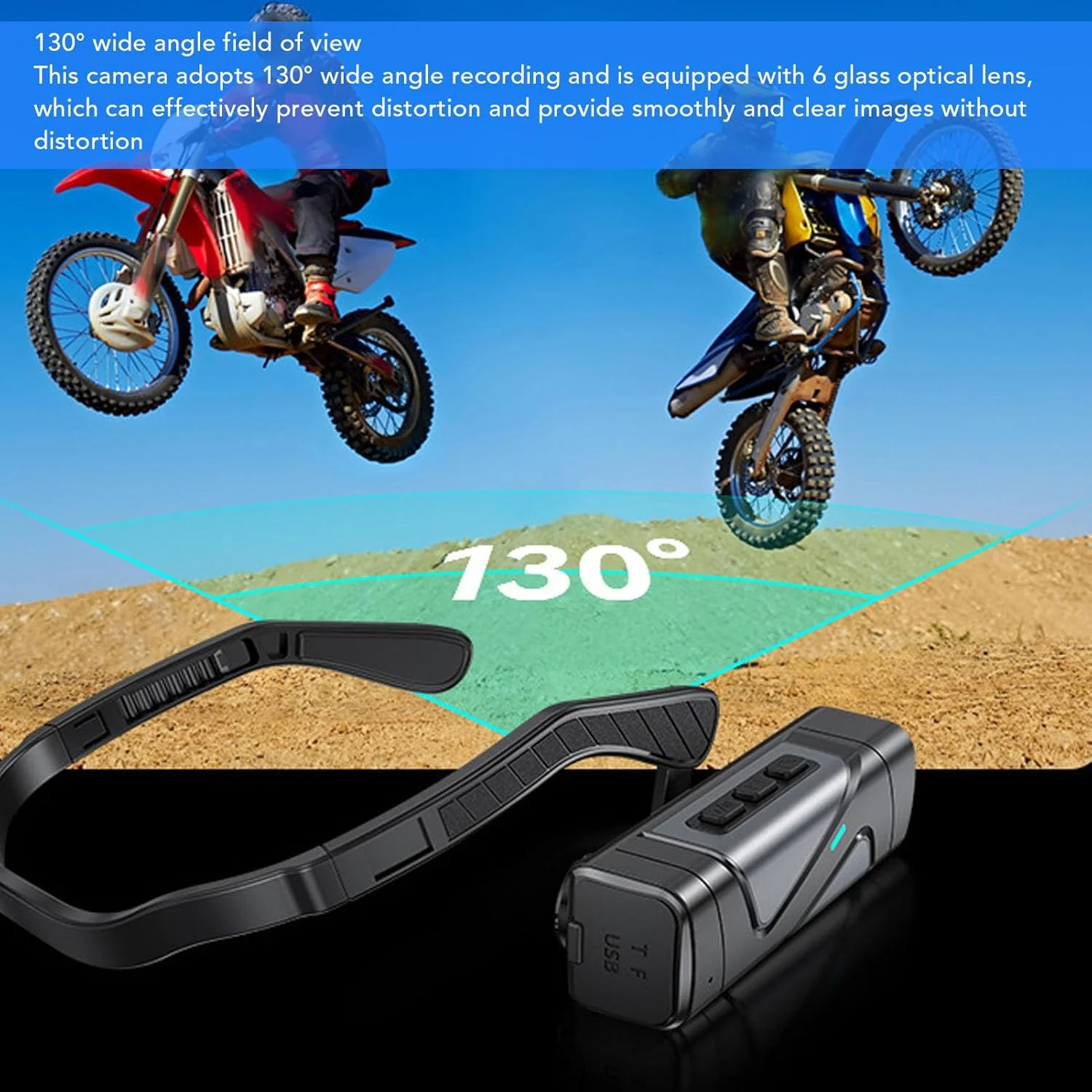 دوربین فیلمبرداری 4K، دوربین فیلمبرداری WiFi نصب شده روی سر، دوربین پوشیدنی بدون لرزش 60 فریم بر ثانیه با زاویه دید عریض 130 درجه، دارای باتری قابل شارژ 1600 میلی آمپر ساعتی دوربین فیلمبرداری 4K، دوربین فیلمبرداری WiFi نصب شده روی سر، دوربین پوشیدنی بدون لرزش 60 فریم بر ثانیه با زاویه دید عریض 130 درجه، دارای باتری قابل شارژ 1600 میلی آمپر ساعتی