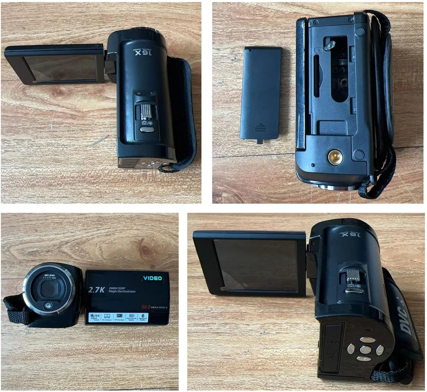 دوربین دیجیتال 2.7K 50MP، دوربین فیلمبرداری با زوم دیجیتال 16X، ضبط کننده دوربین فیلمبرداری دستی با نور پرکننده، با صفحه نمایش 2.8 اینچی برای ضبط سفر در فضای باز دوربین دیجیتال 2.7K 50MP، دوربین فیلمبرداری با زوم دیجیتال 16X، ضبط کننده دوربین فیلمبرداری دستی با نور پرکننده، با صفحه نمایش 2.8 اینچی برای ضبط سفر در فضای باز