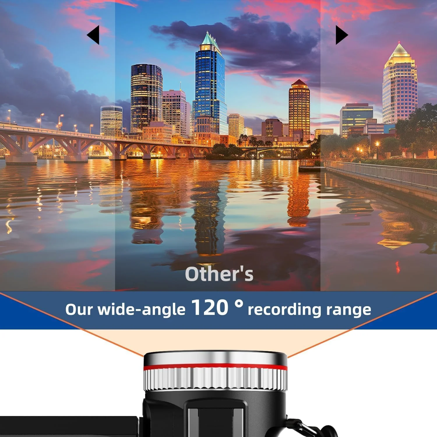 دوربین فیلمبرداری 4K، دوربین دو لنز 64 مگاپیکسل 30 فریم بر ثانیه با میکروفون بی سیم برای ولاگ یوتیوب، صفحه نمایش 3 اینچی Ultra HD با زوم دیجیتال 21X، دوربین ضبط ویدیو با کارت SD 64 گیگابایتی