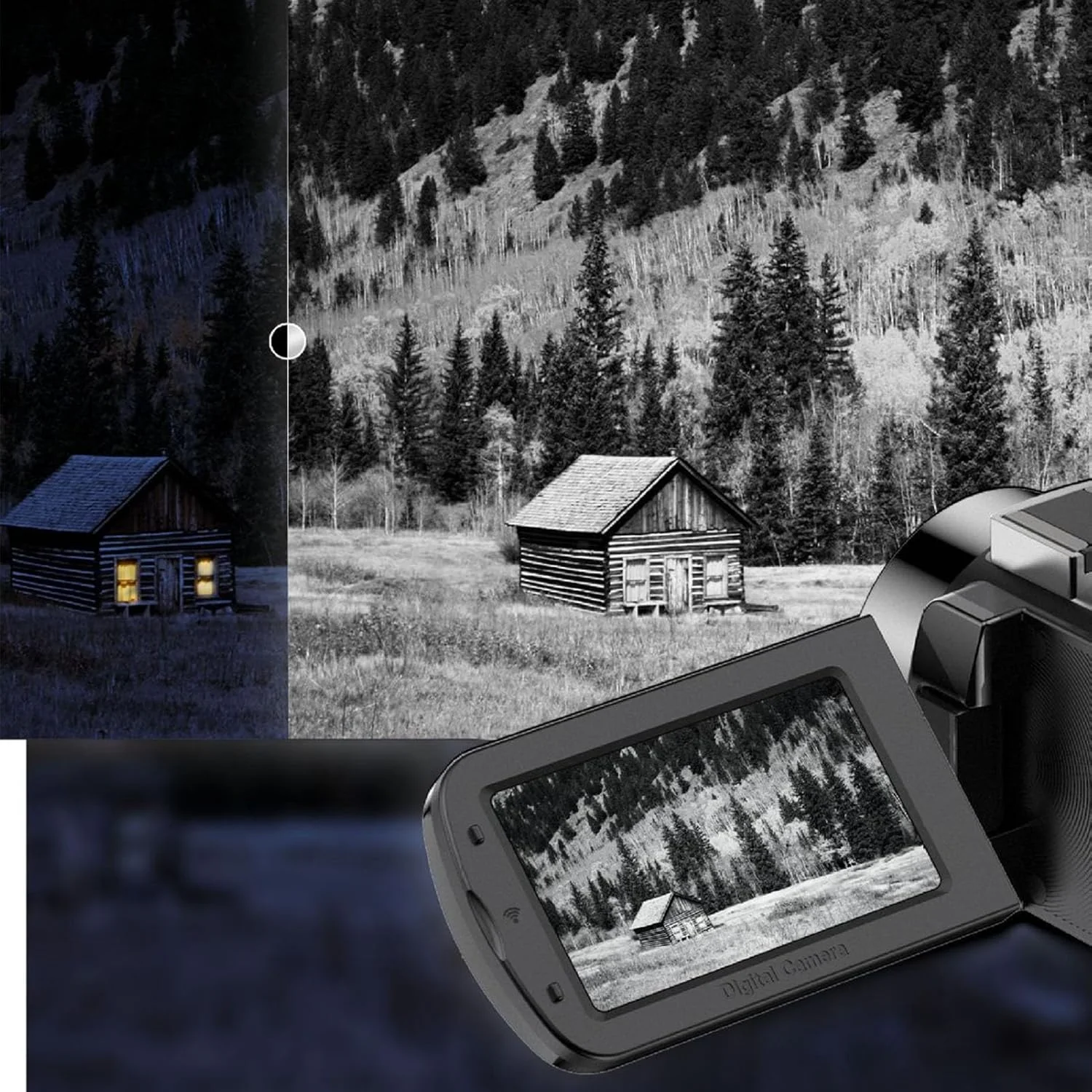 دوربین فیلمبرداری دیجیتال 4K وای فای با صفحه نمایش چرخان، دوربین فیلمبرداری 64 مگاپیکسلی با نور LED، باتری 4800 میلی آمپر ساعتی با عمر طولانی برای پخش زنده یوتیوب دوربین فیلمبرداری دیجیتال 4K وای فای با صفحه نمایش چرخان، دوربین فیلمبرداری 64 مگاپیکسلی با نور LED، باتری 4800 میلی آمپر ساعتی با عمر طولانی برای پخش زنده یوتیوب