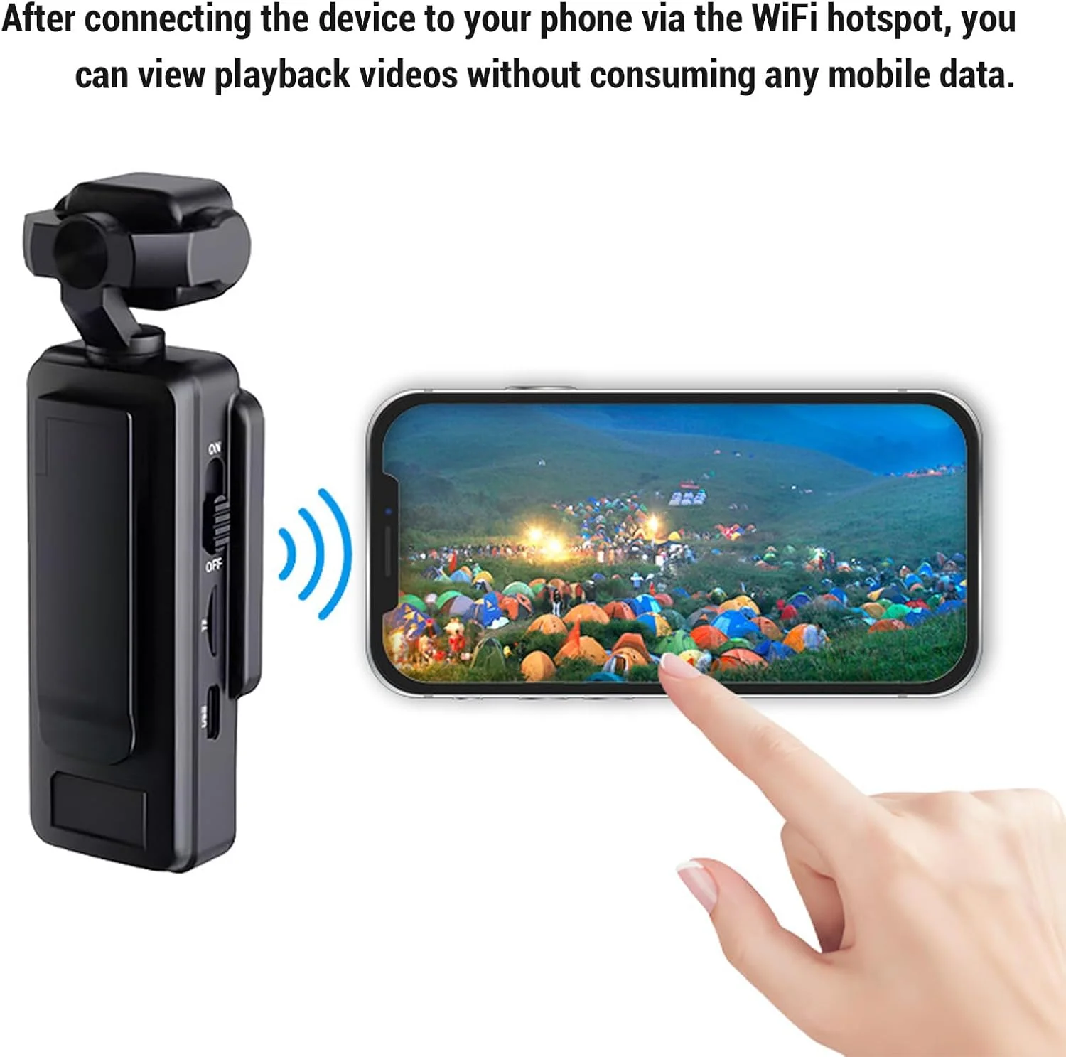 دوربین فیلمبرداری HD برای یوتیوب، دارای گیره و پایه سه پایه، انتقال تلفن از طریق برنامه، ضبط 1080P، چرخش 180°/270° دوربین فیلمبرداری HD برای یوتیوب، دارای گیره و پایه سه پایه، انتقال تلفن از طریق برنامه، ضبط 1080P، چرخش 180°/270°