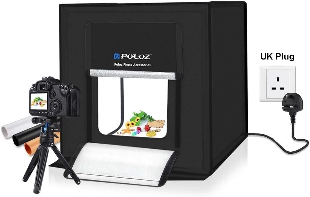 جعبه نور استودیویی عکاسی PULUZ، 40 سانتی متری با روشنایی قابل تنظیم، جعبه چادر عکاسی قابل حمل، به همراه 6 پس زمینه رنگی برای عکاسی