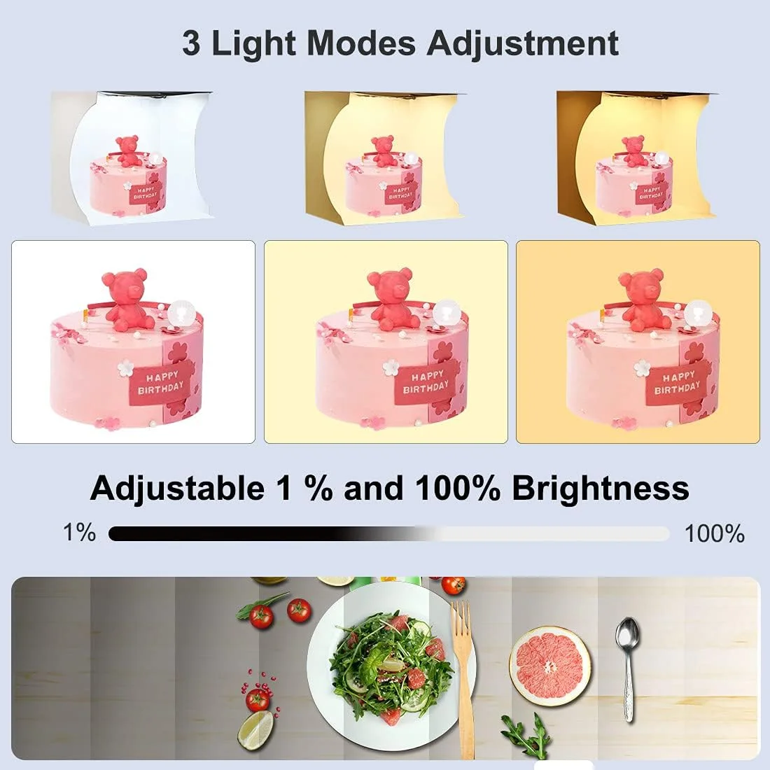 جعبه نور استودیویی عکس PULUZ 30 سانتی متری با روشنایی قابل تنظیم و دمای دوگانه، کیت چادر نور تاشو عکاسی با 128 مهره نور برای پنل نور حلقه ای، 6 پس زمینه رنگی جعبه نور استودیویی عکس PULUZ 30 سانتی متری با روشنایی قابل تنظیم و دمای دوگانه، کیت چادر نور تاشو عکاسی با 128 مهره نور برای پنل نور حلقه ای، 6 پس زمینه رنگی