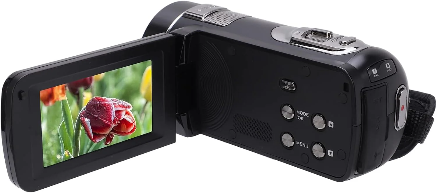 دوربین فیلمبرداری فول اچ دی 1080P با کیفیت 24 مگاپیکسل، چرخش 270 درجه، صفحه نمایش LCD 2.7 اینچی، زوم دیجیتال 18X دوربین فیلمبرداری فول اچ دی 1080P با کیفیت 24 مگاپیکسل، چرخش 270 درجه، صفحه نمایش LCD 2.7 اینچی، زوم دیجیتال 18X