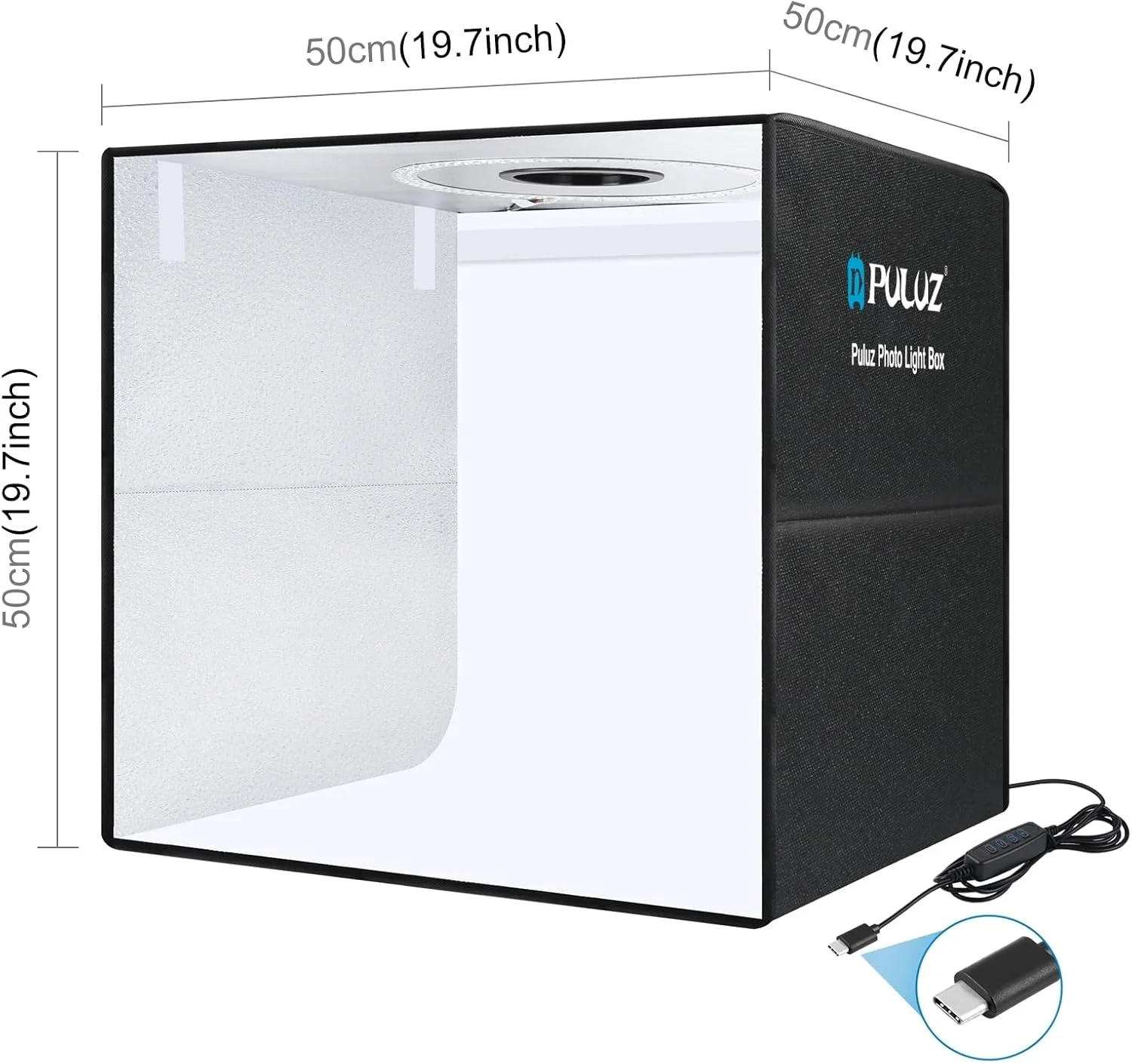 جعبه نور استودیویی قابل حمل PULUZ، چادر نور عکاسی 50cm x 50cm، چادر استودیویی عکاسی حرفه ای با نور قابل تنظیم و 12 پس زمینه رنگی، CRI≥90، جعبه عکس برای عکاسی محصول جعبه نور استودیویی قابل حمل PULUZ، چادر نور عکاسی 50cm x 50cm، چادر استودیویی عکاسی حرفه ای با نور قابل تنظیم و 12 پس زمینه رنگی، CRI≥90، جعبه عکس برای عکاسی محصول