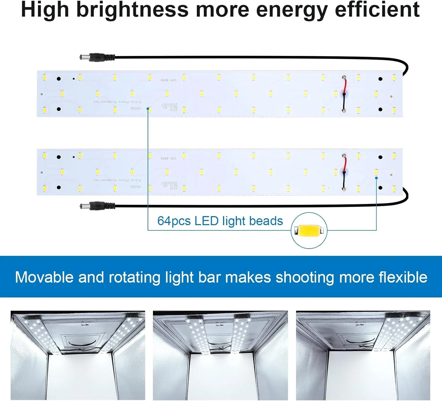 جعبه نور عکاسی PULUZ 40 سانتی متری، جعبه عکس قابل حمل تاشو، استودیوی عکس، چادر نورپردازی با نور قابل تنظیم و 2x32 چراغ LED و 6 پس زمینه عکس جعبه نور عکاسی PULUZ 40 سانتی متری، جعبه عکس قابل حمل تاشو، استودیوی عکس، چادر نورپردازی با نور قابل تنظیم و 2x32 چراغ LED و 6 پس زمینه عکس