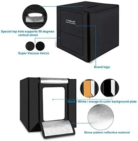 لایت باکس استودیوی عکس PULUZ 80cm سافت باکس 80W نور سفید، جعبه چادر عکاسی استودیو و پس زمینه های عکاسی لایت باکس استودیوی عکس PULUZ 80cm سافت باکس 80W نور سفید، جعبه چادر عکاسی استودیو و پس زمینه های عکاسی