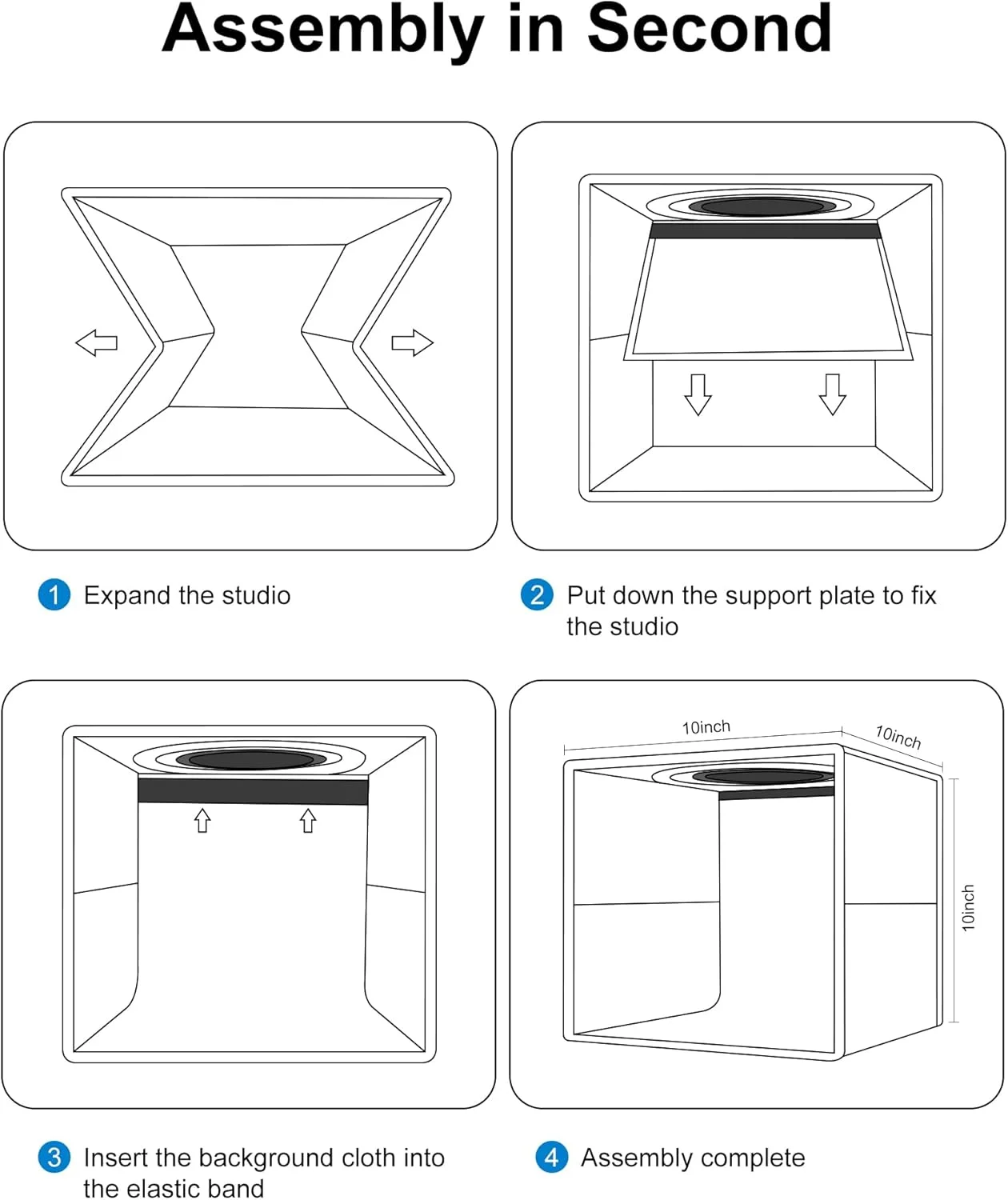 جعبه نور عکاسی PULUZ، کیت چادر عکاسی حرفه ای با نورپردازی سفید و قابل تنظیم CRI>95، دارای 112 چراغ LED + 6 پس زمینه عکس برای نمایش محصول (25 * 25 سانتی متر / 10 * 10 اینچ) جعبه نور عکاسی PULUZ، کیت چادر عکاسی حرفه ای با نورپردازی سفید و قابل تنظیم CRI>95، دارای 112 چراغ LED + 6 پس زمینه عکس برای نمایش محصول (25 * 25 سانتی متر / 10 * 10 اینچ)