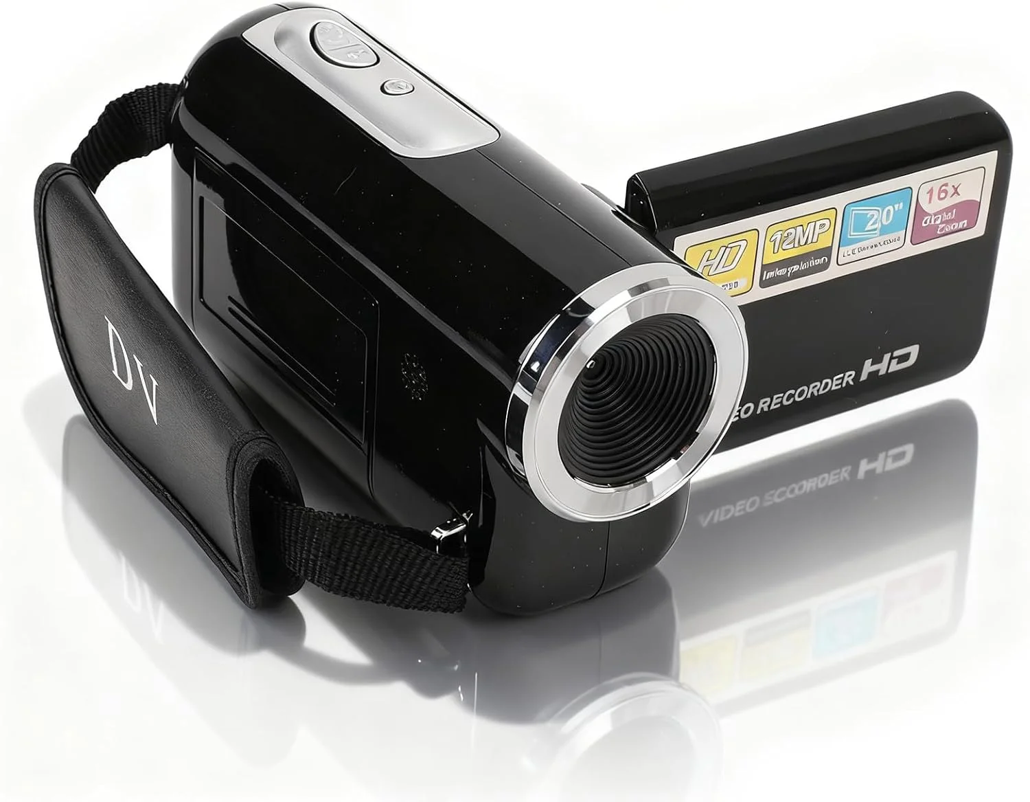 دوربین فیلمبرداری دیجیتال Plyisty، دوربین فیلمبرداری 16 مگاپیکسلی 1080P با زوم دیجیتال 16X، صفحه نمایش 2.0 اینچی، با باتری، برای ولاگ سفر