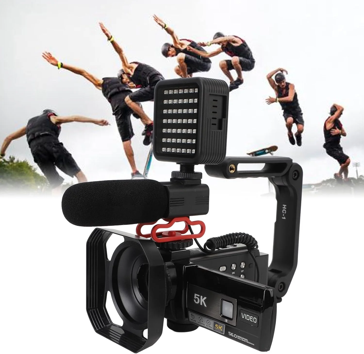 دوربین فیلمبرداری وای فای 5K، زوم دیجیتال 18X ضد لرزش، دوربین فیلمبرداری 5K با صفحه لمسی 3 اینچی برای ضبط دوربین فیلمبرداری وای فای 5K، زوم دیجیتال 18X ضد لرزش، دوربین فیلمبرداری 5K با صفحه لمسی 3 اینچی برای ضبط