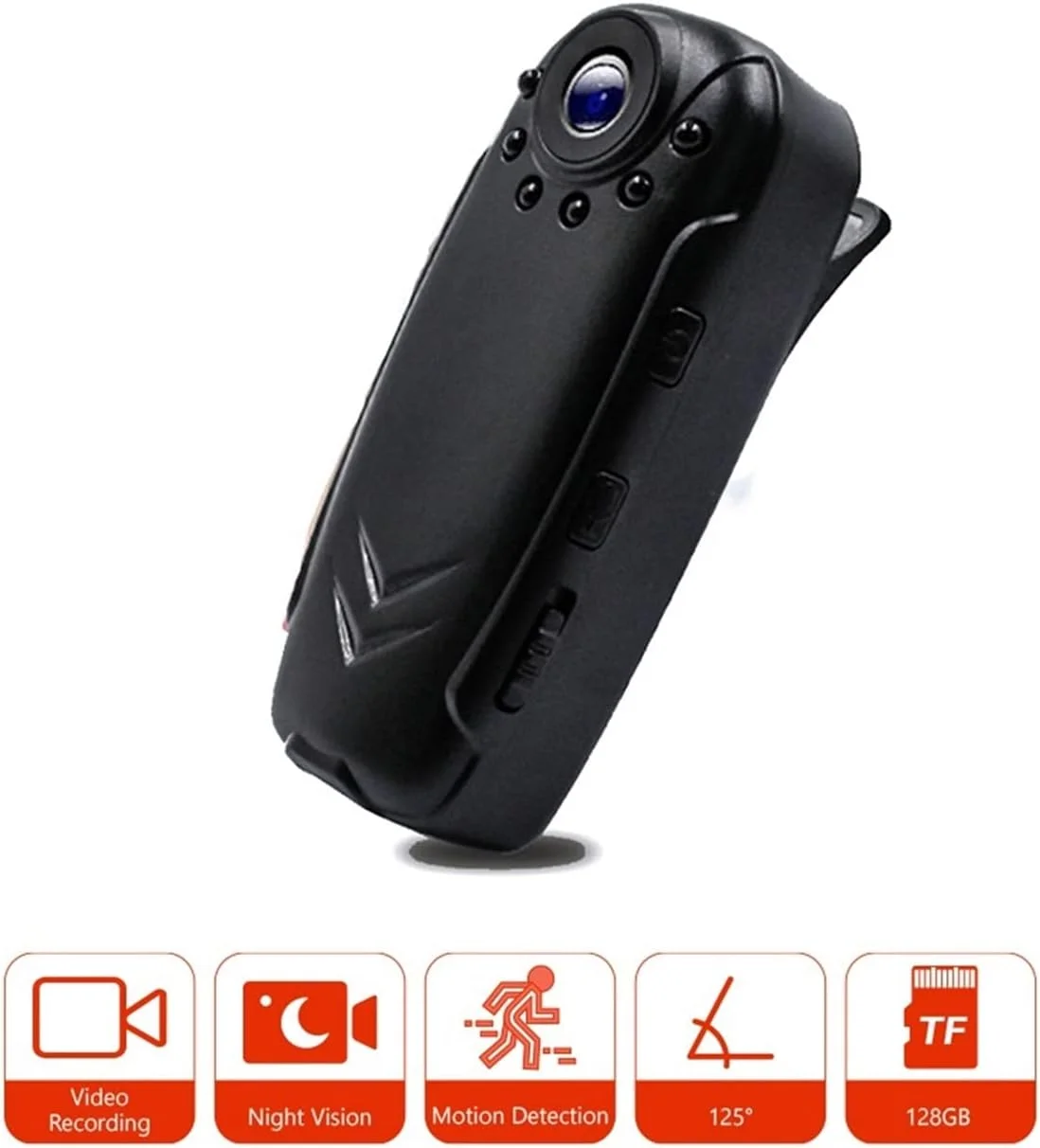 دوربین فیلمبرداری کوچک ضبط کننده اجرای قانون 1080P ضبط کننده ویدیو حرفه ای بدنه قابل حمل جلسه تثبیت طول عمر باتری طولانی (رنگ: Z1، اندازه: با کارت TF 64 گیگابایتی) دوربین فیلمبرداری کوچک ضبط کننده اجرای قانون 1080P ضبط کننده ویدیو حرفه ای بدنه قابل حمل جلسه تثبیت طول عمر باتری طولانی (رنگ: Z1، اندازه: با کارت TF 64 گیگابایتی)