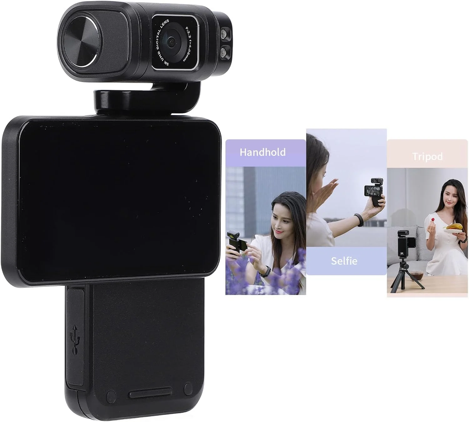 دوربین فیلمبرداری 5K، دوربین دستی با صفحه لمسی چرخان 3.5 اینچی، زوم دیجیتال 10X، عکاسی تایم لپس، پخش آنلاین ویدیو دوربین فیلمبرداری 5K، دوربین دستی با صفحه لمسی چرخان 3.5 اینچی، زوم دیجیتال 10X، عکاسی تایم لپس، پخش آنلاین ویدیو