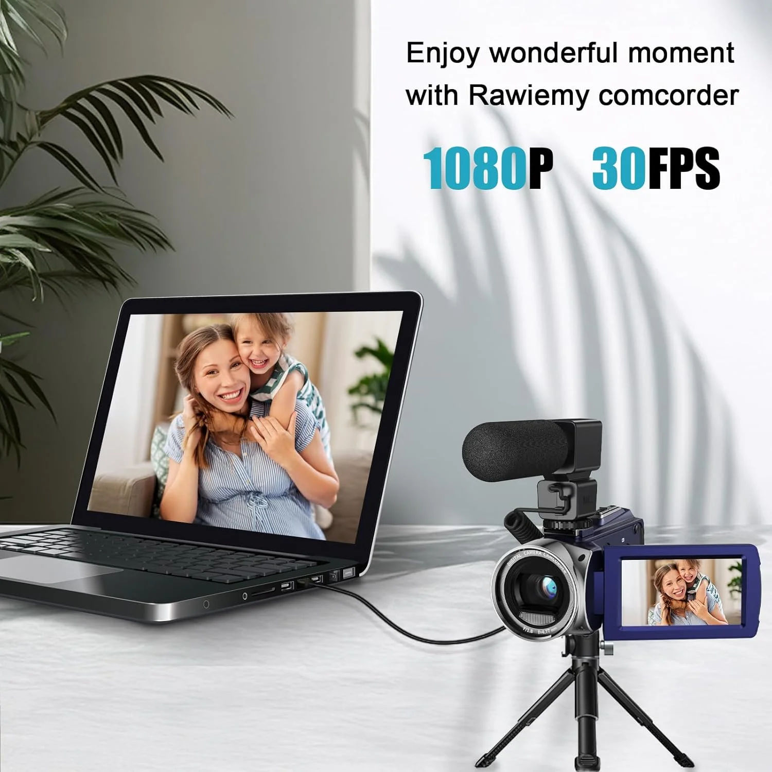 دوربین فیلمبرداری راویمی FHD 1080P 36MP دوربین ضبط کننده ولاگ یوتیوب با صفحه نمایش 3.0 اینچی چرخش 270 درجه زوم دیجیتال 18X به همراه میکروفون، کارت SD 32 گیگابایتی و 2 باتری (آبی) دوربین فیلمبرداری راویمی FHD 1080P 36MP دوربین ضبط کننده ولاگ یوتیوب با صفحه نمایش 3.0 اینچی چرخش 270 درجه زوم دیجیتال 18X به همراه میکروفون، کارت SD 32 گیگابایتی و 2 باتری (آبی)