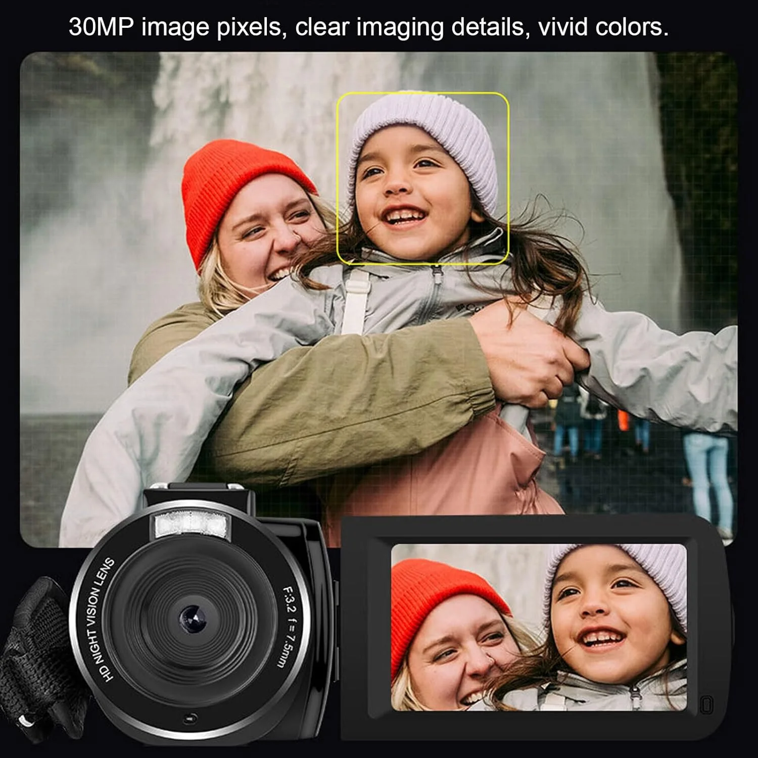 دوربین فیلمبرداری 1080P، دوربین فیلمبرداری دیجیتال 30 مگاپیکسلی با زوم 18X، LCD 3.0 اینچی، دید در شب مادون قرمز، تشخیص چهره، برای ولاگ، پخش زنده، یوتیوب (مشکی) دوربین فیلمبرداری 1080P، دوربین فیلمبرداری دیجیتال 30 مگاپیکسلی با زوم 18X، LCD 3.0 اینچی، دید در شب مادون قرمز، تشخیص چهره، برای ولاگ، پخش زنده، یوتیوب (مشکی)