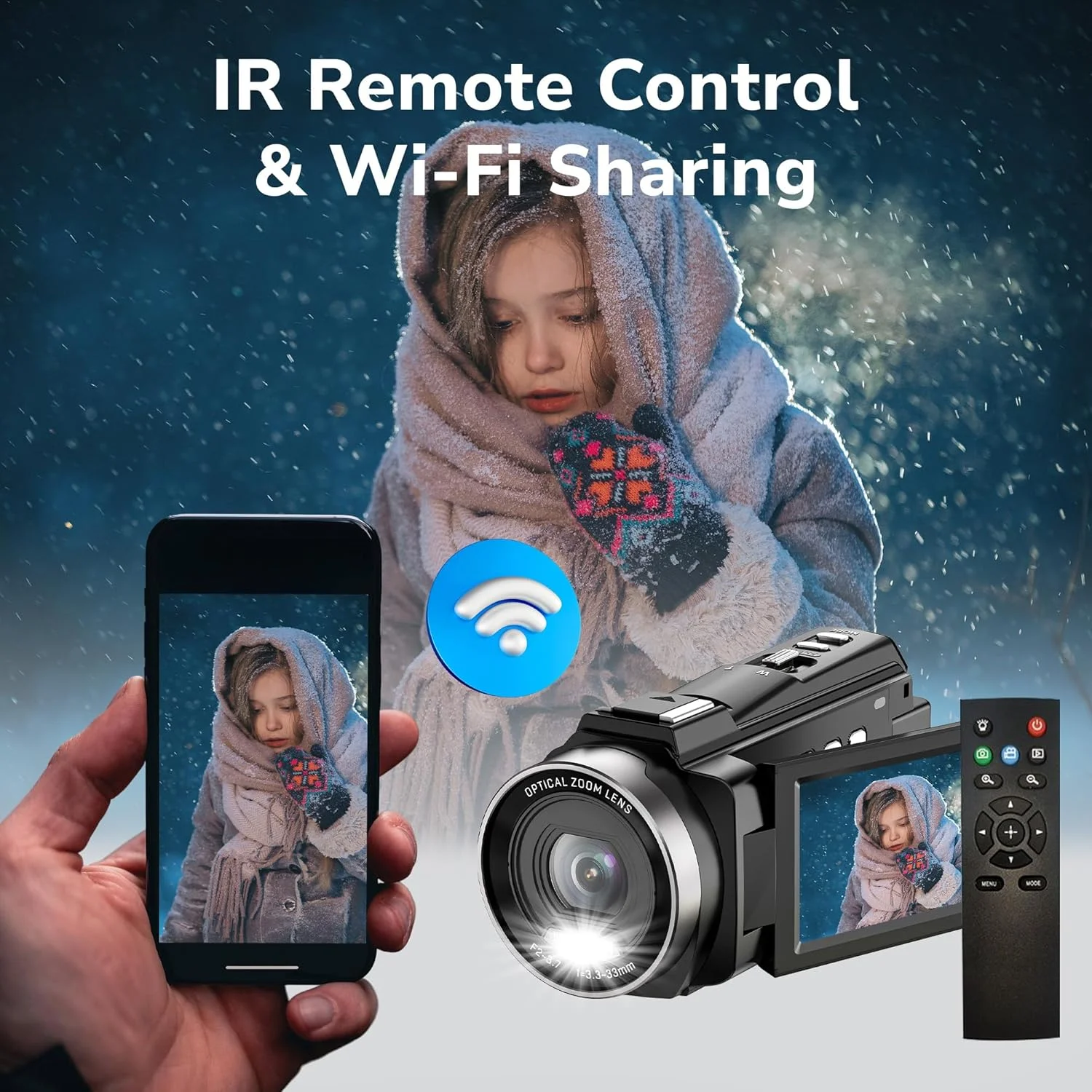 دوربین فیلمبرداری 5K پرومِیج - دوربین فیلمبرداری دیجیتال قابل حمل 48 مگاپیکسلی با زوم اپتیکال 10X، اشتراکگذاری Wi-Fi، ضبط کننده ویدیوی دیجیتال چرخشی با صفحه لمسی 3 اینچی و کارت 64 گیگابایتی دوربین فیلمبرداری 5K پرومِیج - دوربین فیلمبرداری دیجیتال قابل حمل 48 مگاپیکسلی با زوم اپتیکال 10X، اشتراکگذاری Wi-Fi، ضبط کننده ویدیوی دیجیتال چرخشی با صفحه لمسی 3 اینچی و کارت 64 گیگابایتی