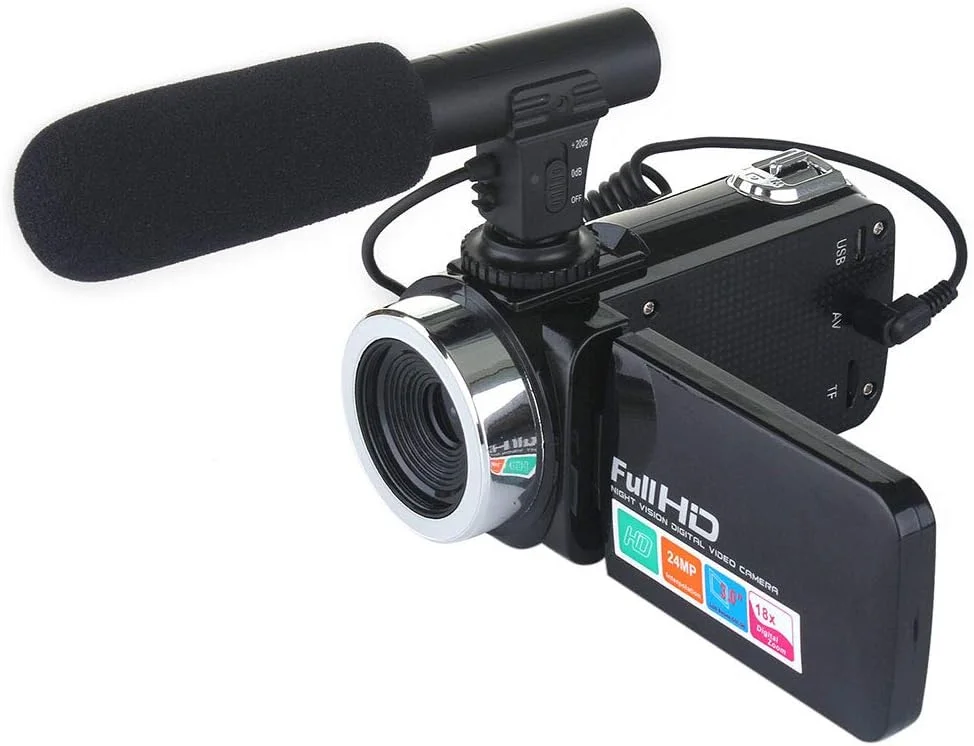 دوربین فیلمبرداری فول اچ دی با میکروفون خارجی دوربین فیلمبرداری فول اچ دی با میکروفون خارجی