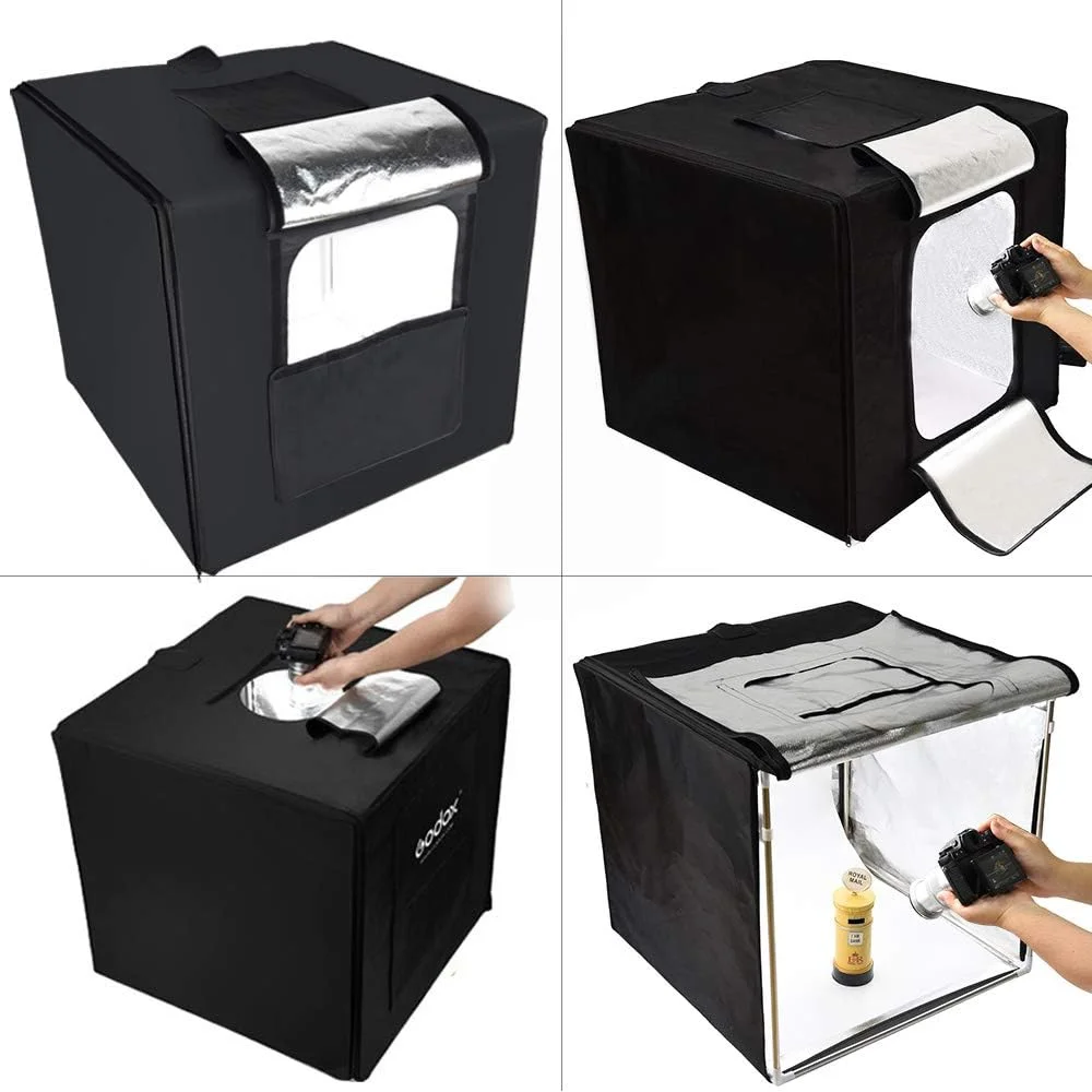 چادر استودیویی عکاسی LED کوچک گودوکس LSD80، ابعاد 80x80x80 سانتی متر، دارای دو صفحه نور LED برای عکاسی (توان 40 وات، 10000 تا 11000 لومن، دمای رنگ 5800K±200K) (LSD80) چادر استودیویی عکاسی LED کوچک گودوکس LSD80، ابعاد 80x80x80 سانتی متر، دارای دو صفحه نور LED برای عکاسی (توان 40 وات، 10000 تا 11000 لومن، دمای رنگ 5800K±200K) (LSD80)