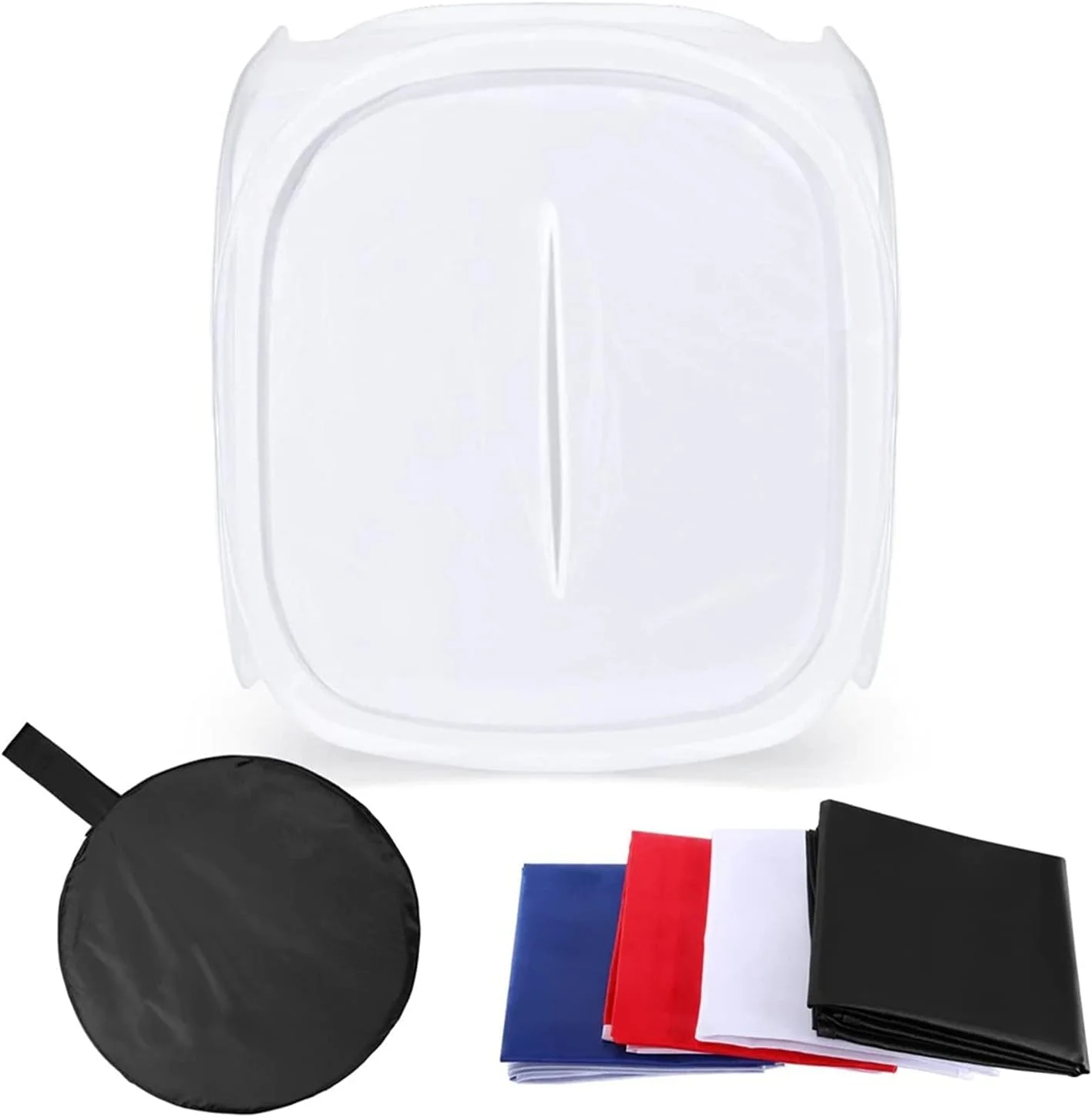 جعبه نور استودیویی eWINNER، چادر نور عکاسی با پس زمینه های رنگی و کیف قابل حمل (80x80 سانتی متر)