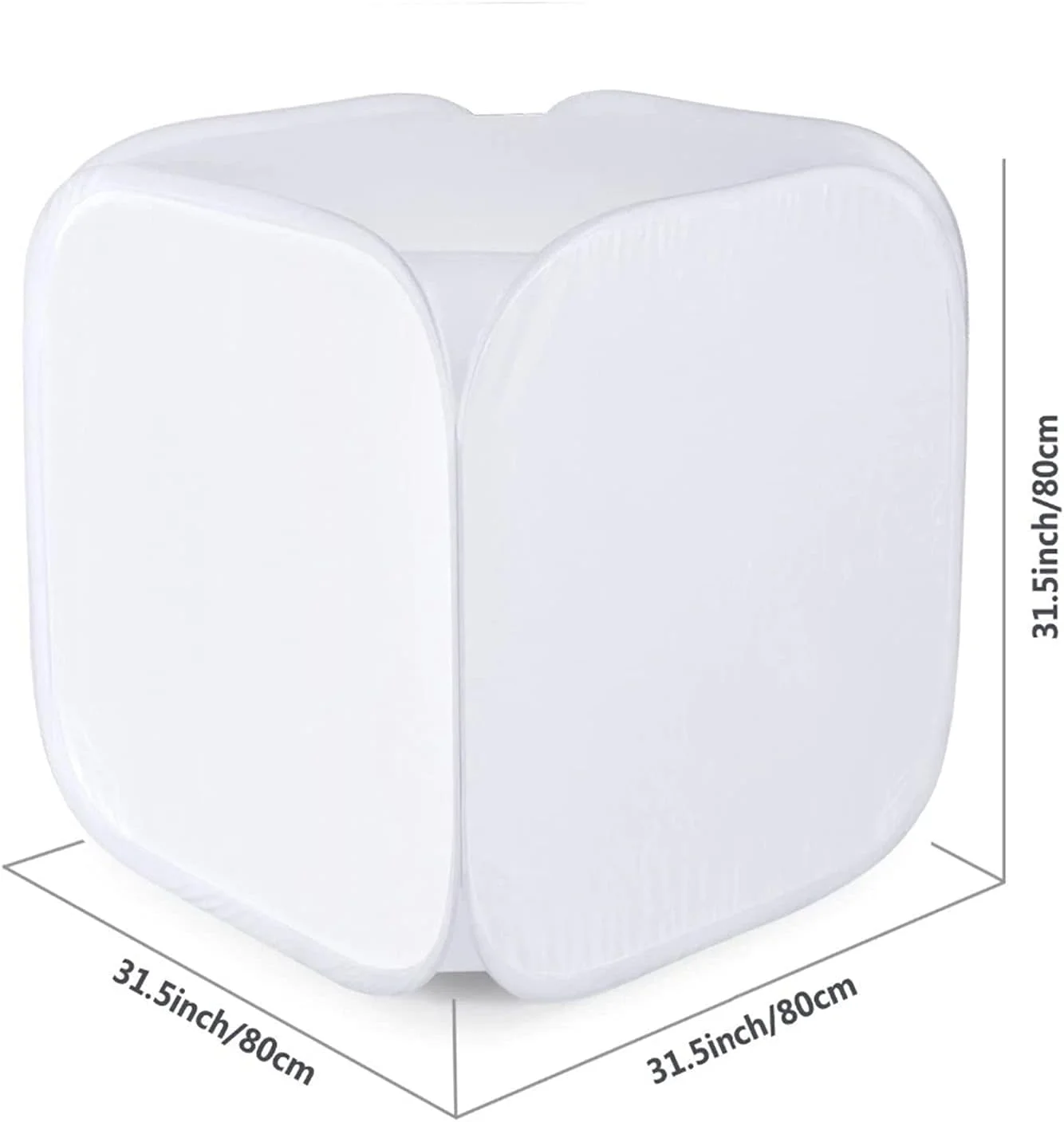 جعبه نور استودیویی eWINNER، چادر نور عکاسی با پس زمینه های رنگی و کیف قابل حمل (80x80 سانتی متر)