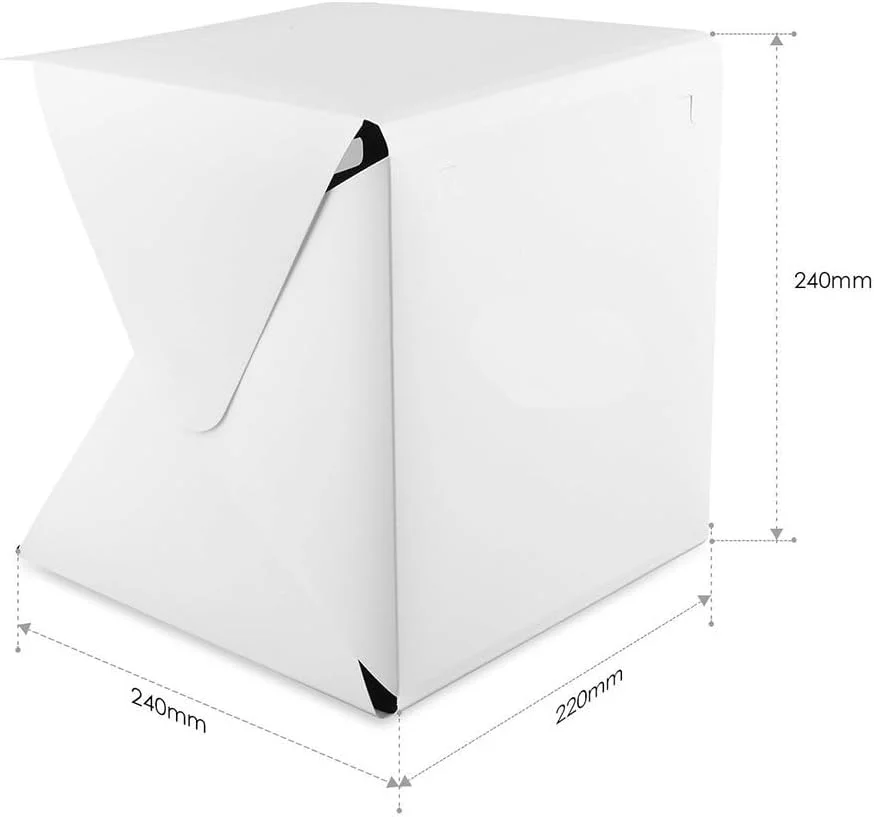 استودیوی عکس تاشو رومیزی کوچک eWINNER، چادر نور عکاسی، استودیوی عکس کوچک، اتاق ال ای دی USB، پس زمینه مکعبی، DIY، ابعاد 22.6cm x 23cm x 24cm استودیوی عکس تاشو رومیزی کوچک eWINNER، چادر نور عکاسی، استودیوی عکس کوچک، اتاق ال ای دی USB، پس زمینه مکعبی، DIY، ابعاد 22.6cm x 23cm x 24cm