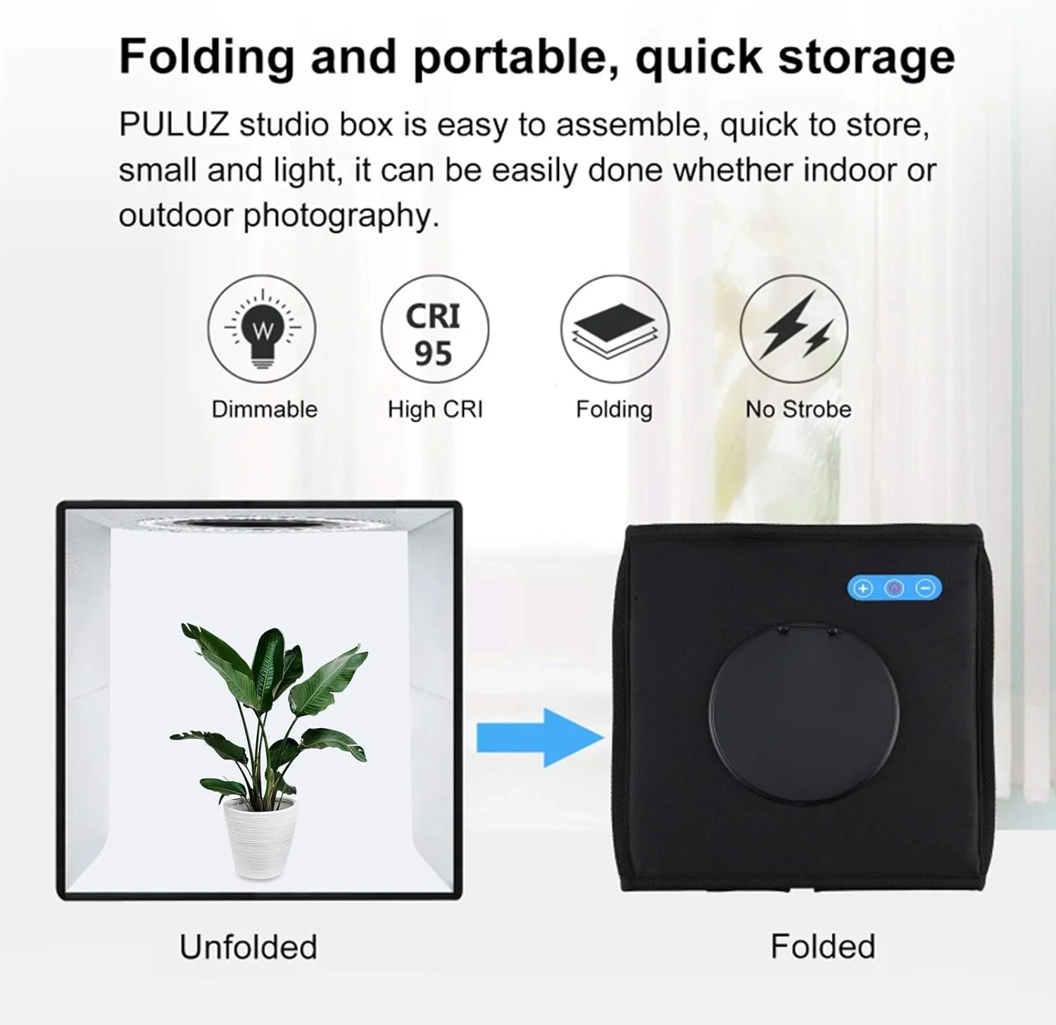 جعبه نور نرم تاشو قابل حمل موریلیان به همراه 12 پس زمینه رنگی