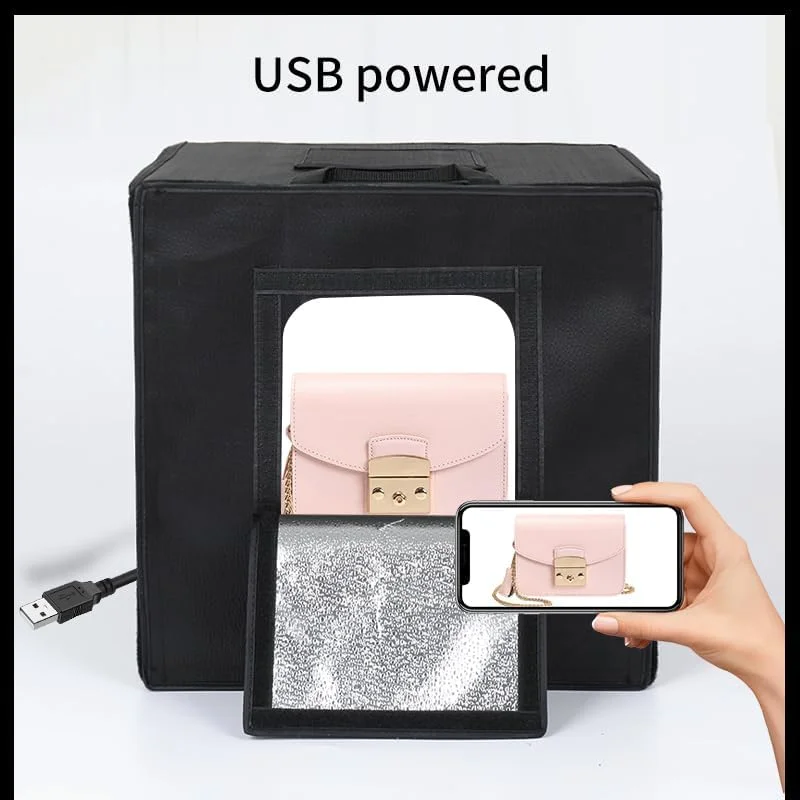 جعبه میز عکاسی AECAM - جعبه های نرم تاشو قابل حمل با نور قابل تنظیم، استودیوی نور عکس با 5 پس زمینه (40x40 سانتی متر) جعبه میز عکاسی AECAM - جعبه های نرم تاشو قابل حمل با نور قابل تنظیم، استودیوی نور عکس با 5 پس زمینه (40x40 سانتی متر)