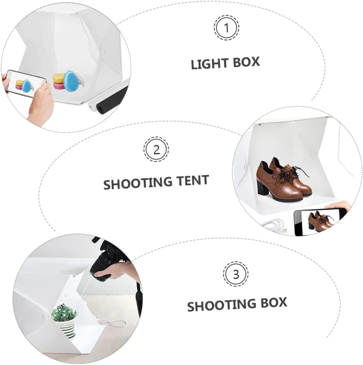 چادر نور قابل حمل عکاسی CIYODO تاشو برای استودیو جعبه نور LED برای لوازم جانبی جواهرات