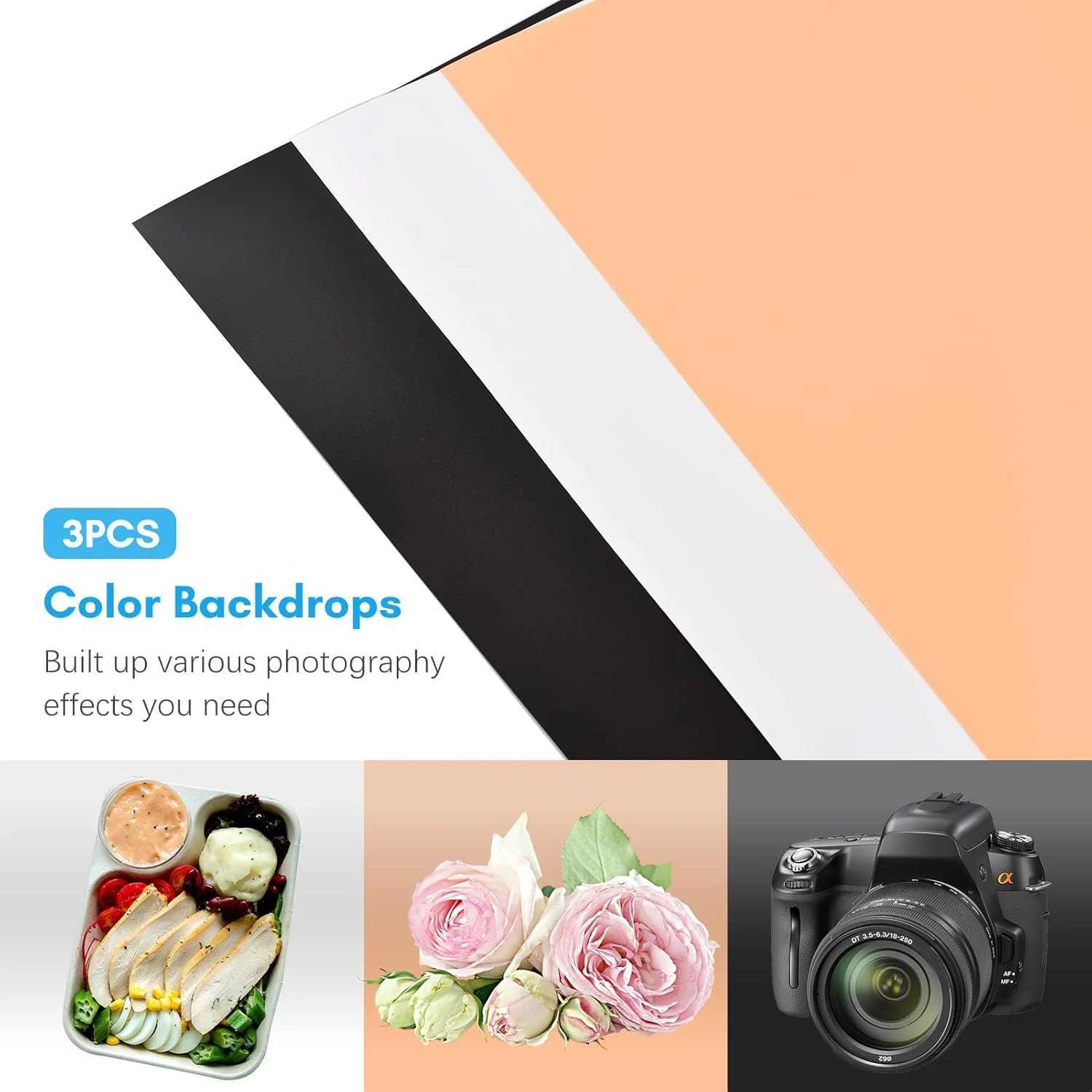 چادر نور LED بزرگ 80x80x80 سانتی متر، جعبه نور استودیویی عکس رومیزی تاشو، سافت باکس با 270 عدد مهره LED، 5600K با قابلیت تنظیم نور و 3 پس زمینه رنگی برای عکاسی محصول در استودیو چادر نور LED بزرگ 80x80x80 سانتی متر، جعبه نور استودیویی عکس رومیزی تاشو، سافت باکس با 270 عدد مهره LED، 5600K با قابلیت تنظیم نور و 3 پس زمینه رنگی برای عکاسی محصول در استودیو