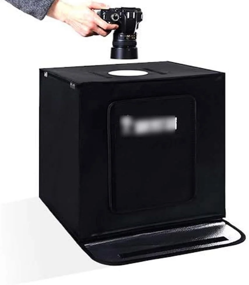 جعبه نور عکاسی QSTF، کیت چادر عکاسی تاشو استودیوی عکس قابل حمل با 126 LED با قابلیت تنظیم روشنایی برای عکاسی از جواهرات، غذا و کفش