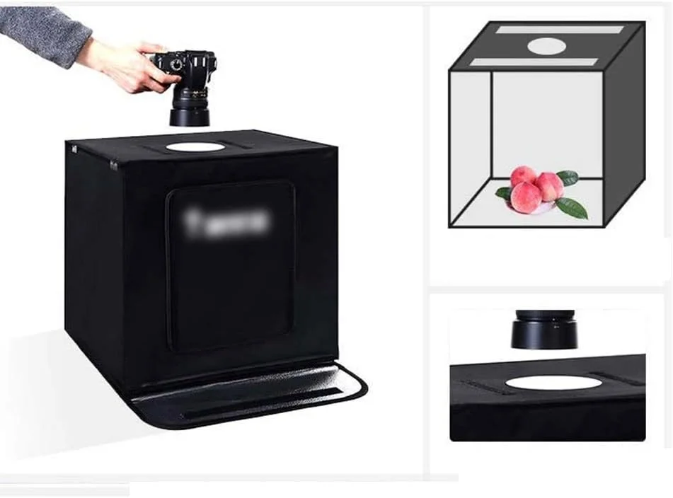 جعبه نور عکاسی QSTF، کیت چادر عکاسی تاشو استودیوی عکس قابل حمل با 126 LED با قابلیت تنظیم روشنایی برای عکاسی از جواهرات، غذا و کفش جعبه نور عکاسی QSTF، کیت چادر عکاسی تاشو استودیوی عکس قابل حمل با 126 LED با قابلیت تنظیم روشنایی برای عکاسی از جواهرات، غذا و کفش