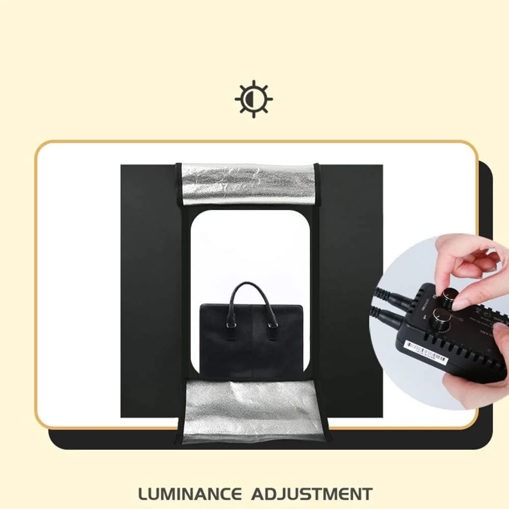 نور پرکننده چادر استودیویی عکس QSTF | چادر جعبه ای متوسط | کیت عکاسی مکعبی قابل حمل پاپ آپ برای عکاسی از اشیاء کوچک | چادر محصول با LED داخلی | چادر عکاسی با تلفن هوشمند نور پرکننده چادر استودیویی عکس QSTF | چادر جعبه ای متوسط | کیت عکاسی مکعبی قابل حمل پاپ آپ برای عکاسی از اشیاء کوچک | چادر محصول با LED داخلی | چادر عکاسی با تلفن هوشمند