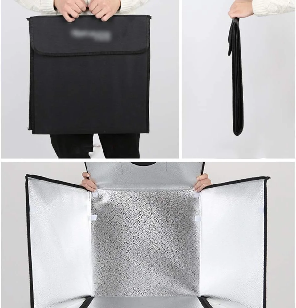 چادر نور کیو اس تی اف 40 * 40 سانتی متر با روشنایی قابل تنظیم، جعبه استودیویی عکس تاشو قابل حمل، کیت نورپردازی عکاسی رومیزی با ال ای دی روشن