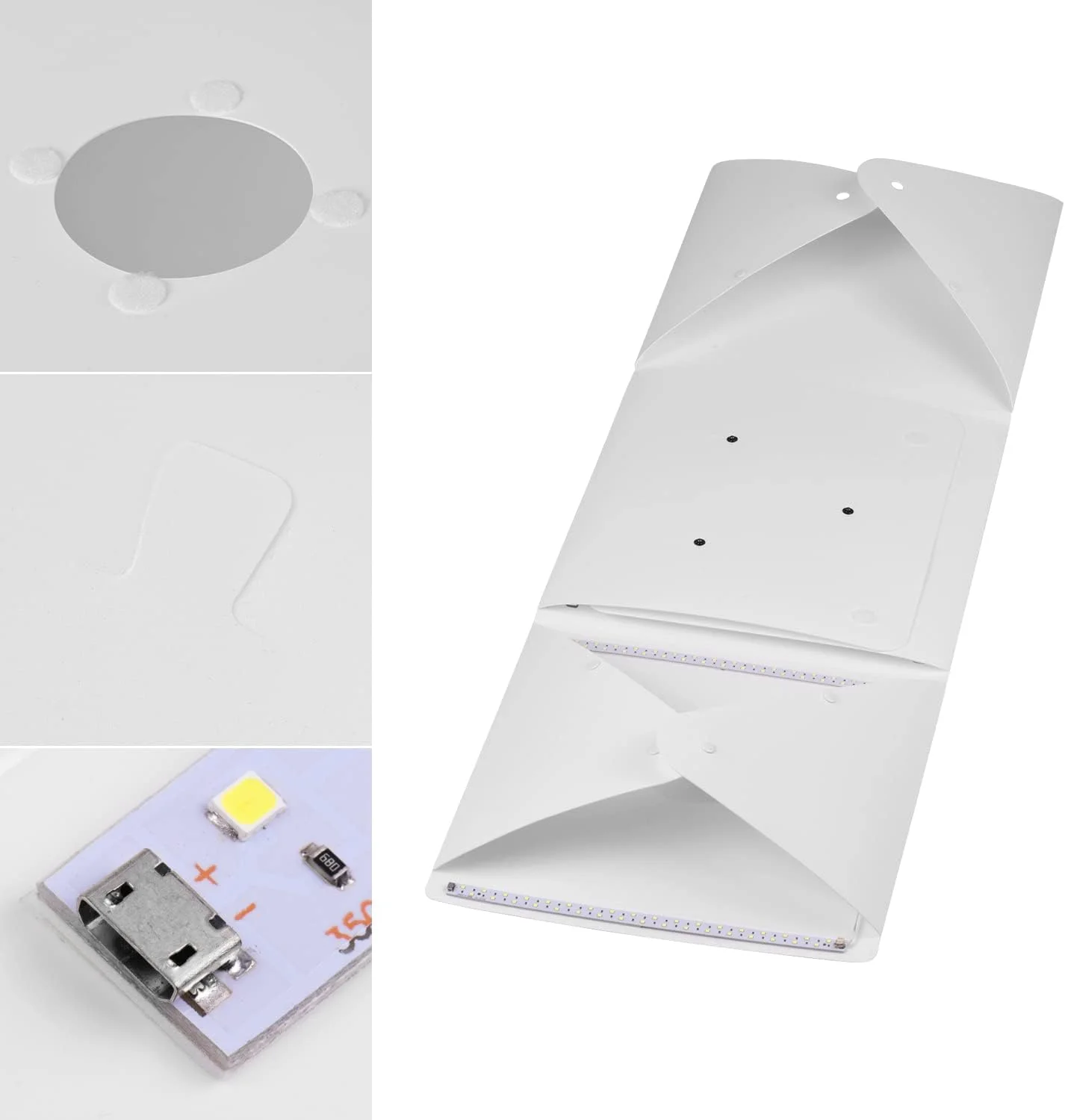 چادر نورپردازی فاوونو، 40 * 40 * 40 سانتی متر، قابل حمل و تاشو، جعبه عکس چادر نور LED سافت باکس لایت باکس با منبع تغذیه USB و 6 پس زمینه رنگی (قرمز/سبز/آبی/زرد/سفید/مشکی) چادر نورپردازی فاوونو، 40 * 40 * 40 سانتی متر، قابل حمل و تاشو، جعبه عکس چادر نور LED سافت باکس لایت باکس با منبع تغذیه USB و 6 پس زمینه رنگی (قرمز/سبز/آبی/زرد/سفید/مشکی)