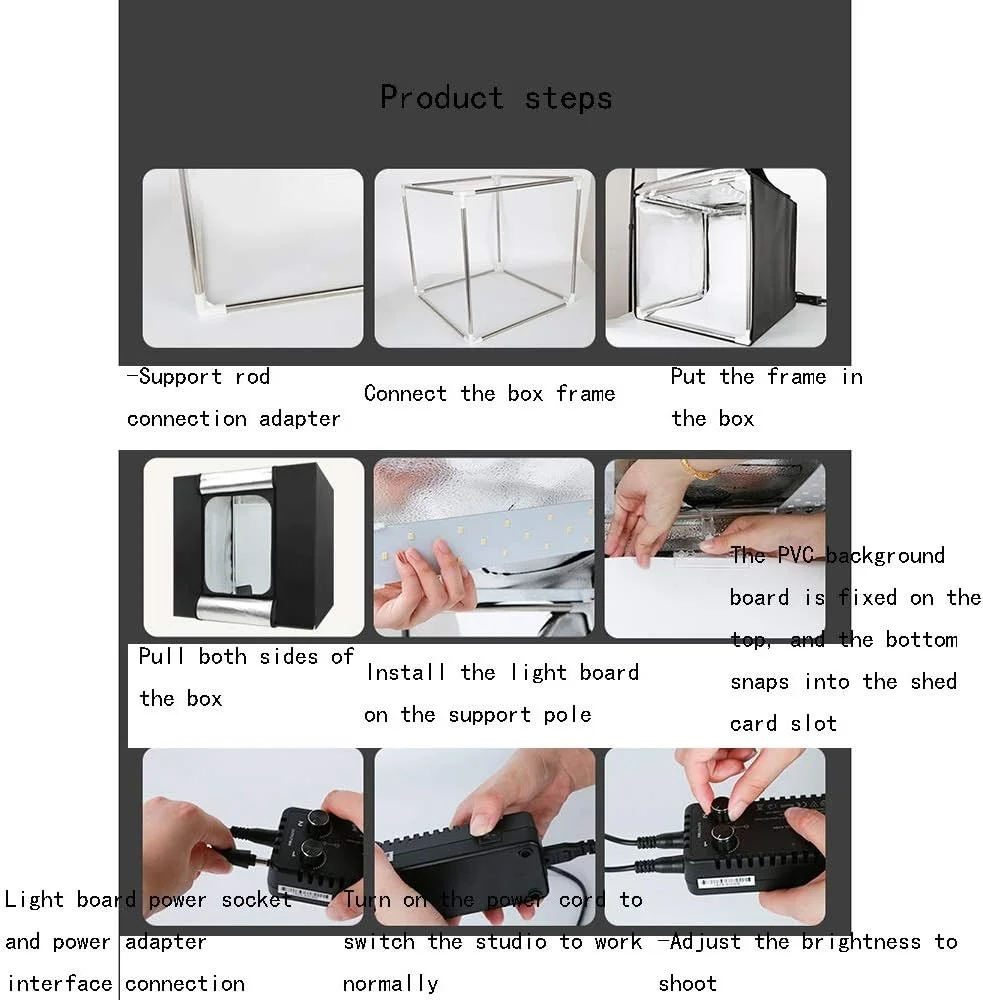 چادر عکاسی قابل حمل QSTF، جعبه نور استودیو با پس زمینه برای عکاسی 80 سانتی متر چادر عکاسی قابل حمل QSTF، جعبه نور استودیو با پس زمینه برای عکاسی 80 سانتی متر