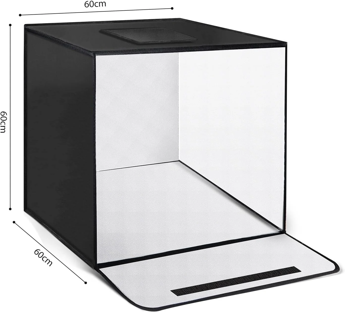 جعبه استودیوی عکس رومیزی تاشو با نور LED، 3200K 5500K، با قابلیت تنظیم نور پیوسته، 252 عدد لامپ LED، 3 حالت نوردهی، به همراه 6 پس زمینه رنگی، پارچه نرم و سه پایه