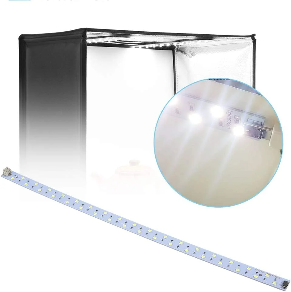 نورهای جایگزین جعبه نور تاشو 6400K LED با منبع تغذیه USB، لوازم جانبی نور LED برای جعبه استودیو، چادر نور عکاسی 35 سانتی متر (35 سانتی متر)