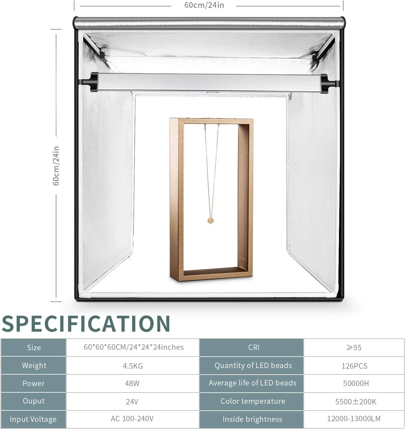 جعبه نور تاشو استودیویی فوسیتان 60x60x60 سانتی متر با 4 پس زمینه (سفید، مشکی، نارنجی، قرمز) برای عکاسی حرفه ای جعبه نور تاشو استودیویی فوسیتان 60x60x60 سانتی متر با 4 پس زمینه (سفید، مشکی، نارنجی، قرمز) برای عکاسی حرفه ای
