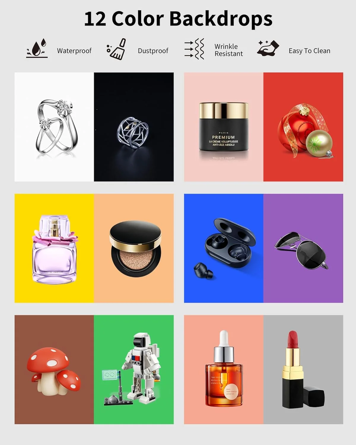 جعبه نور عکاسی کوچک Glendan، جعبه نور استودیویی 10"x10"، چادر نور عکاسی تاشو قابل حمل با CRI >95، دارای 88 عدد چراغ LED + 6 نوع پس زمینه رنگی دو طرفه برای محصولات با اندازه کوچک جعبه نور عکاسی کوچک Glendan، جعبه نور استودیویی 10"x10"، چادر نور عکاسی تاشو قابل حمل با CRI >95، دارای 88 عدد چراغ LED + 6 نوع پس زمینه رنگی دو طرفه برای محصولات با اندازه کوچک