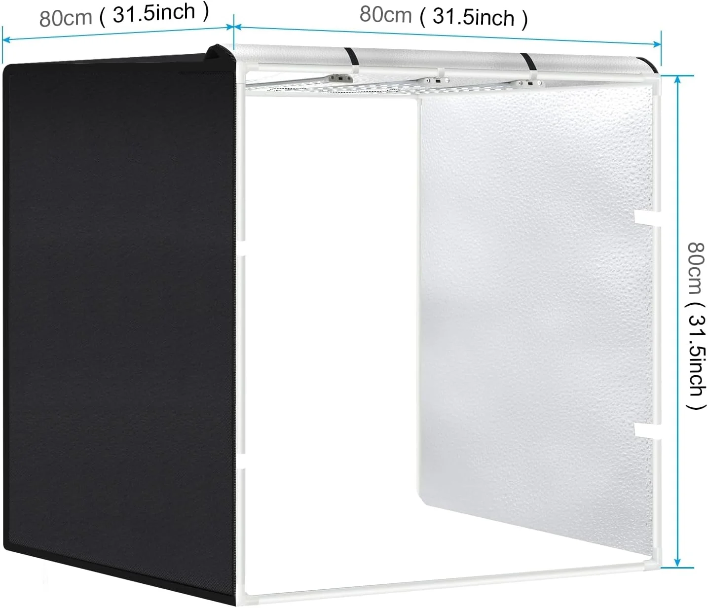 جعبه نور تاشو بزرگ Irovami PU5083 با ابعاد 80 * 80 * 80 سانتی متر، استودیوی عکس رومیزی با نور LED، سافت باکس 90 واتی، 234 عدد مهره LED با دمای رنگی 5500K و قابلیت تنظیم نور به همراه 3 پس زمینه رنگی برای عکاسی از محصولات استودیویی جعبه نور تاشو بزرگ Irovami PU5083 با ابعاد 80 * 80 * 80 سانتی متر، استودیوی عکس رومیزی با نور LED، سافت باکس 90 واتی، 234 عدد مهره LED با دمای رنگی 5500K و قابلیت تنظیم نور به همراه 3 پس زمینه رنگی برای عکاسی از محصولات استودیویی