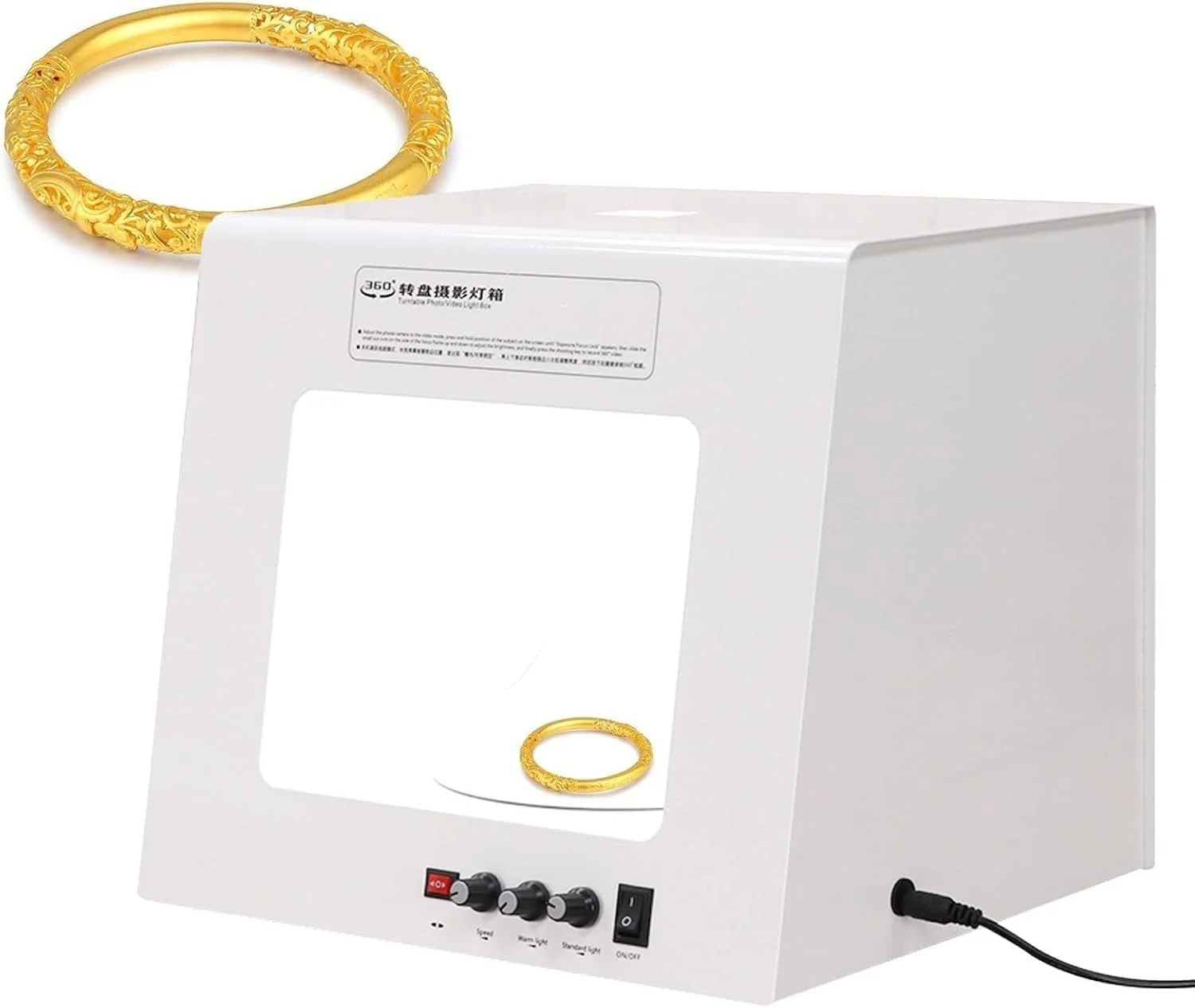چادر استودیویی عکسبرداری کوچک، کیت عکاسی جواهرات، با نوارهای نور LED و 6 پس زمینه رنگی عکاسی، جعبه نور عکاسی محصول
