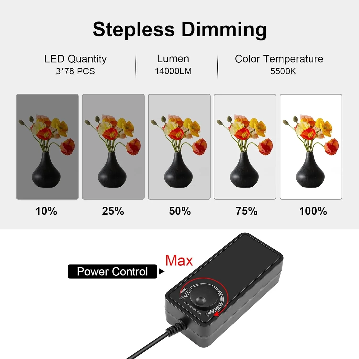 جعبه نور تاشو بزرگ Joleritc PU5083 با ابعاد 80 * 80 * 80 سانتی متر، استودیوی عکس رومیزی با نور LED، سافت باکس 90 واتی، 234 عدد مهره LED با دمای رنگ 5500K و قابلیت تنظیم نور به همراه 3 پس زمینه رنگی برای عکاسی از محصولات در استودیو