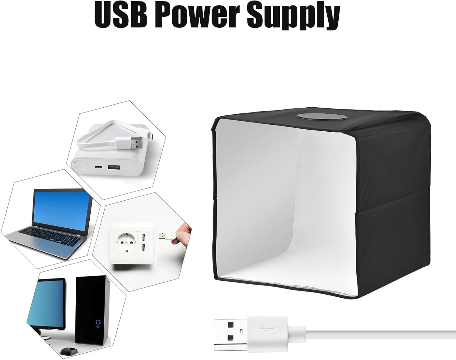 لایت باکس عکاسی کوچک قابل حمل Labymos 25 X 25 سانتی متر با 6 پس زمینه و منبع تغذیه USB لایت باکس عکاسی کوچک قابل حمل Labymos 25 X 25 سانتی متر با 6 پس زمینه و منبع تغذیه USB