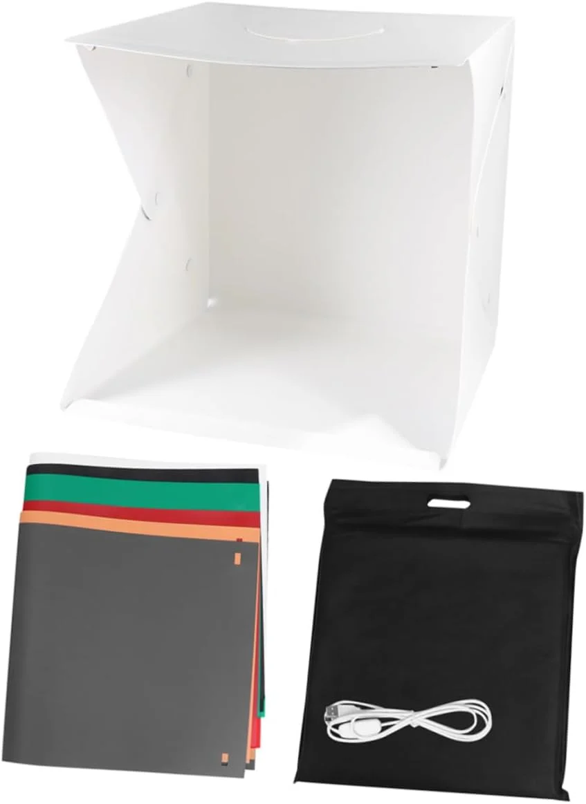 چادر نور عکاسی استودیویی OSALADI 6 40cm، چادر نور استودیو، مینی استودیو عکاسی، چادر عکاسی، چادر مکعب نور، سافت باکس پلی استر LED