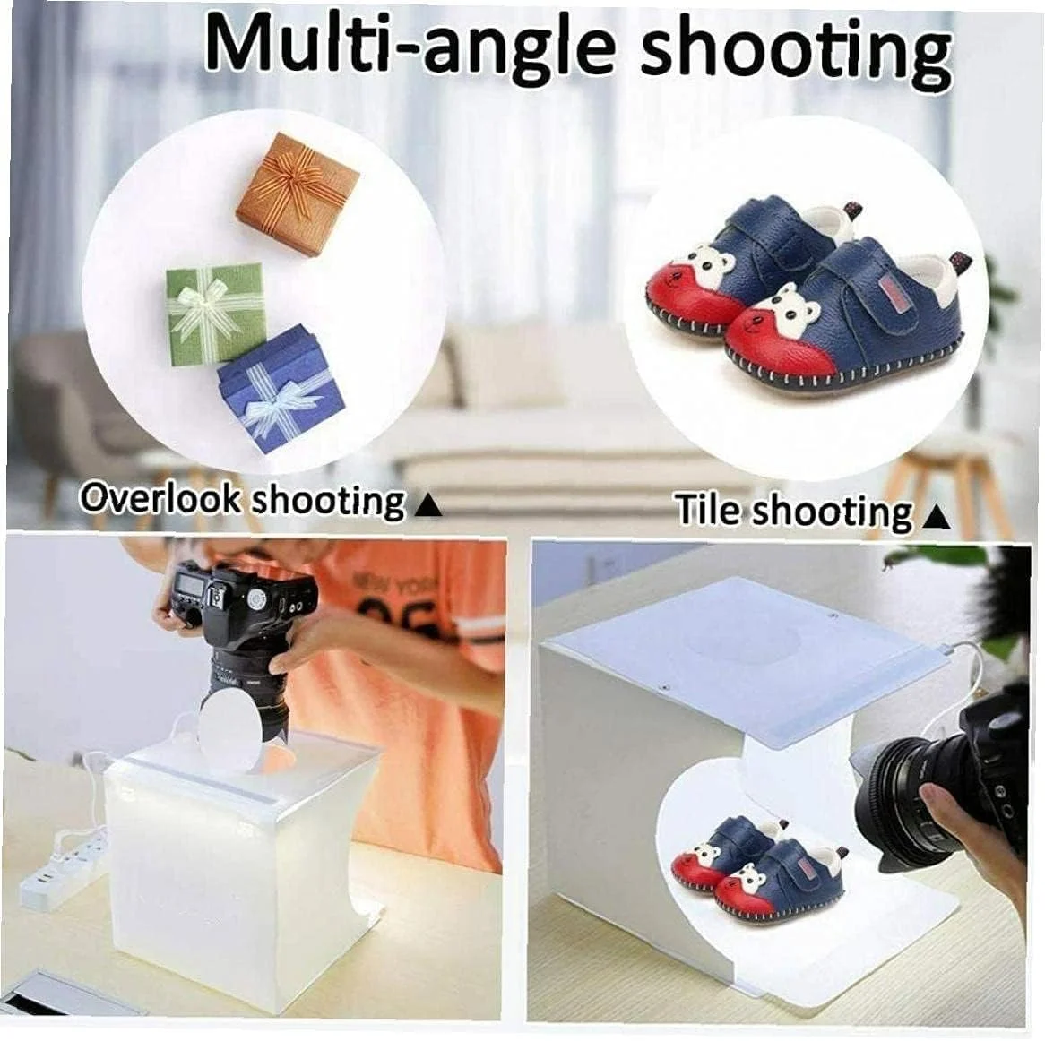 جعبه استودیوی عکس قابل حمل OOPP، کیت پس زمینه عکاسی چادر نور کوچک جعبه استودیوی عکس قابل حمل OOPP، کیت پس زمینه عکاسی چادر نور کوچک