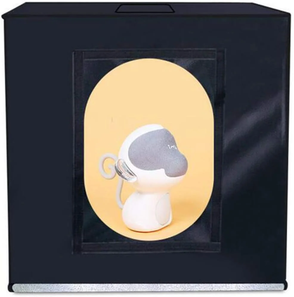 جعبه نور استودیوی عکس قابل حمل 60x60x60 سانتی متر، چادر نور LED 5500K مینی 60 وات، کیت چادر استودیوی عکاسی با 3 پس زمینه قابل جابجایی (مشکی، نارنجی، سفید)، مشکی جعبه نور استودیوی عکس قابل حمل 60x60x60 سانتی متر، چادر نور LED 5500K مینی 60 وات، کیت چادر استودیوی عکاسی با 3 پس زمینه قابل جابجایی (مشکی، نارنجی، سفید)، مشکی