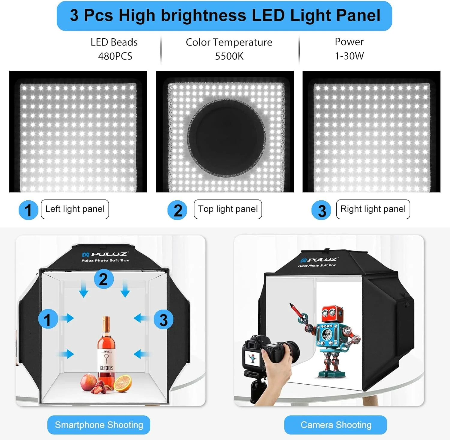 جعبه نور استودیویی قابل حمل ارتقا یافته نیونتور، 40cm x 40cm کیت چادر عکاسی تاشو با قابلیت تنظیم نور حرفه ای با CRI>95، 480 چراغ LED و 4 پس زمینه PVC رنگی برای عکاسی از جواهرات و محصولات جعبه نور استودیویی قابل حمل ارتقا یافته نیونتور، 40cm x 40cm کیت چادر عکاسی تاشو با قابلیت تنظیم نور حرفه ای با CRI>95، 480 چراغ LED و 4 پس زمینه PVC رنگی برای عکاسی از جواهرات و محصولات