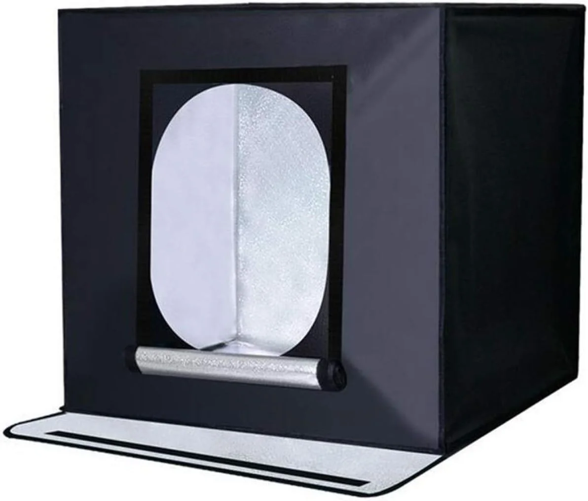 جعبه نور استودیوی عکس قابل حمل 60x60x60 سانتی متر، چادر نور LED 5500K مینی 60 وات، کیت چادر استودیوی عکاسی با 3 پس زمینه قابل جابجایی (مشکی، نارنجی، سفید)، مشکی جعبه نور استودیوی عکس قابل حمل 60x60x60 سانتی متر، چادر نور LED 5500K مینی 60 وات، کیت چادر استودیوی عکاسی با 3 پس زمینه قابل جابجایی (مشکی، نارنجی، سفید)، مشکی